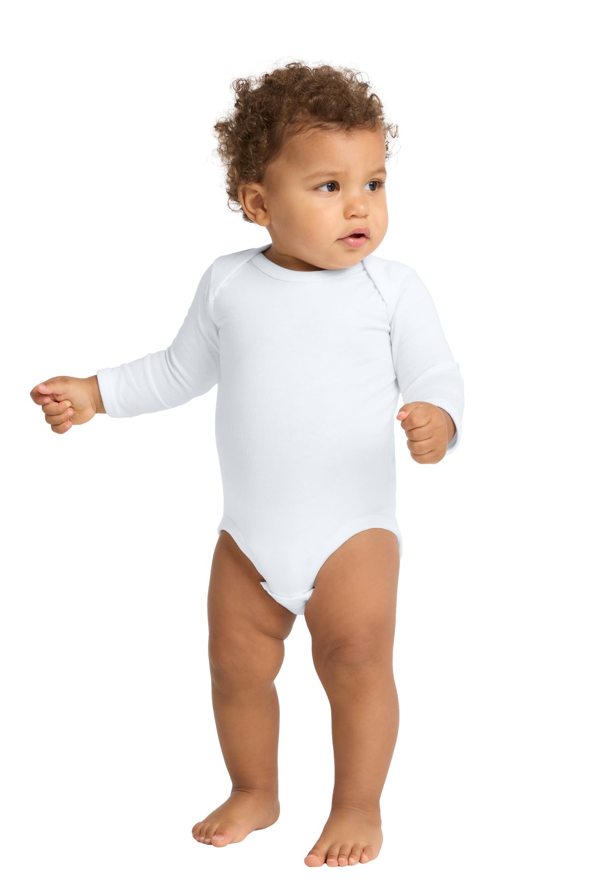 Rabbit Skins Infant Long Sleeve Jersey Bodysuit RS4421 in White