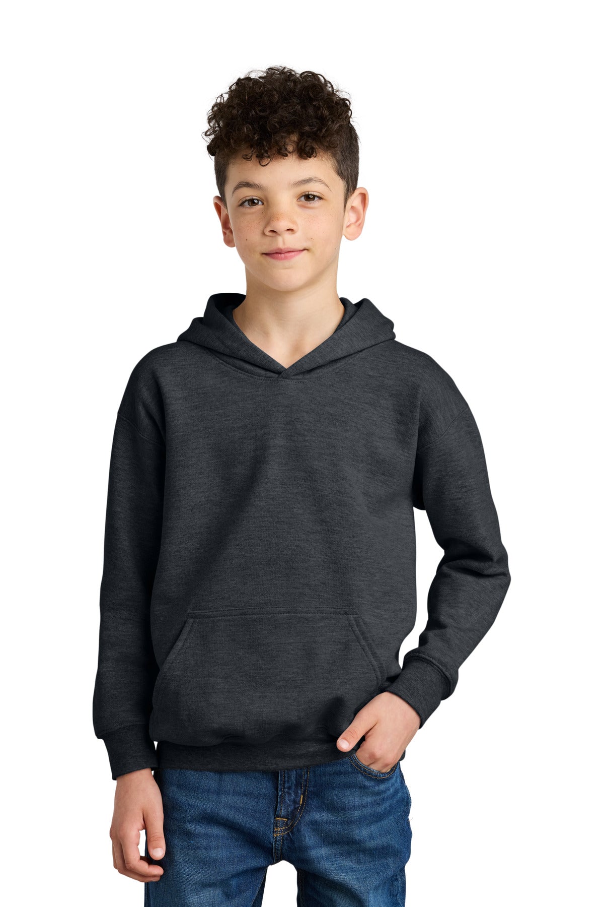 Gildan Youth Softstyle Midweight Fleece Hoodie SF500B in Dark Heather