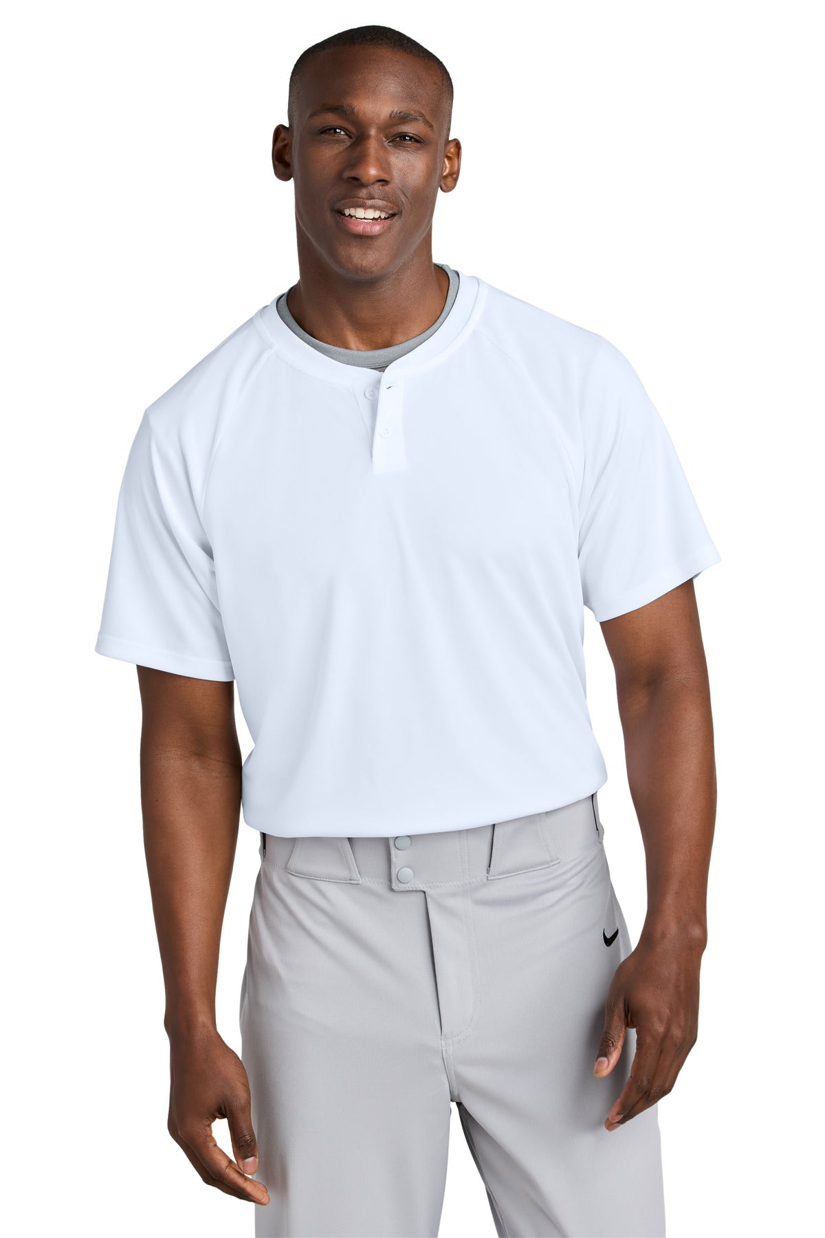 Sport-Tek PosiCharge Competitor 2-Button Henley ST359 in White