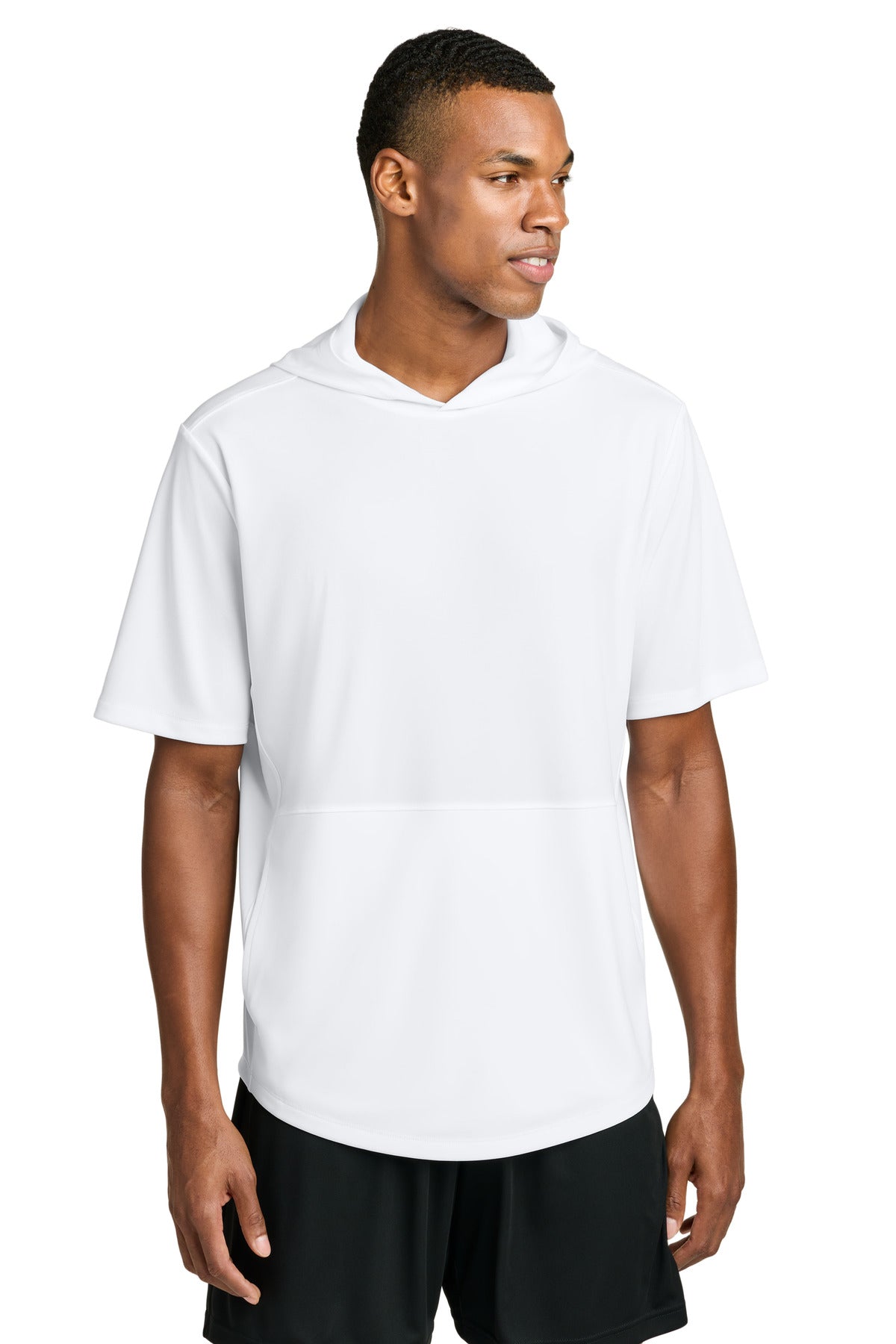 Sport-Tek Club Short Sleeve Hoodie ST445 in White
