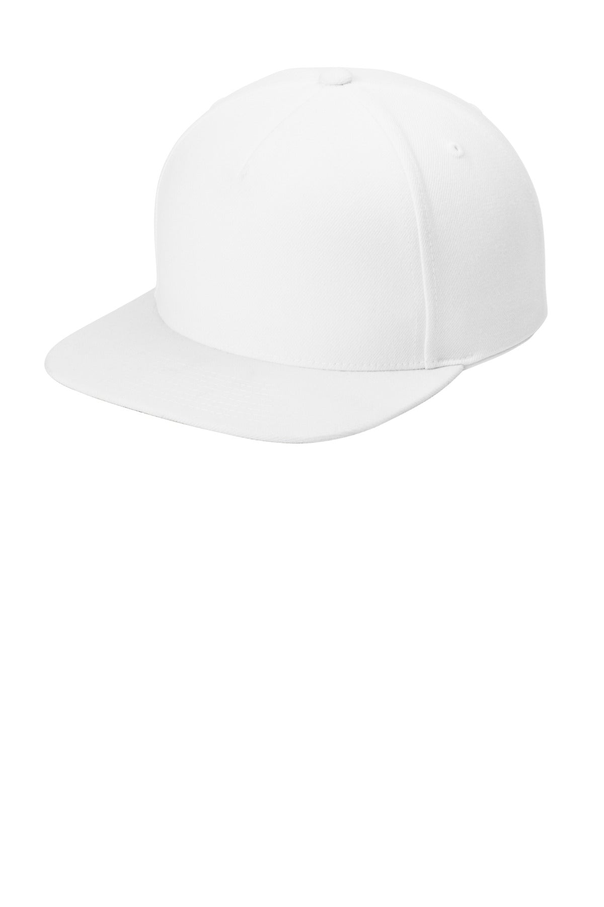 Sport-Tek YP Classics Premium 5-Panel Snapback Cap STC55 in White