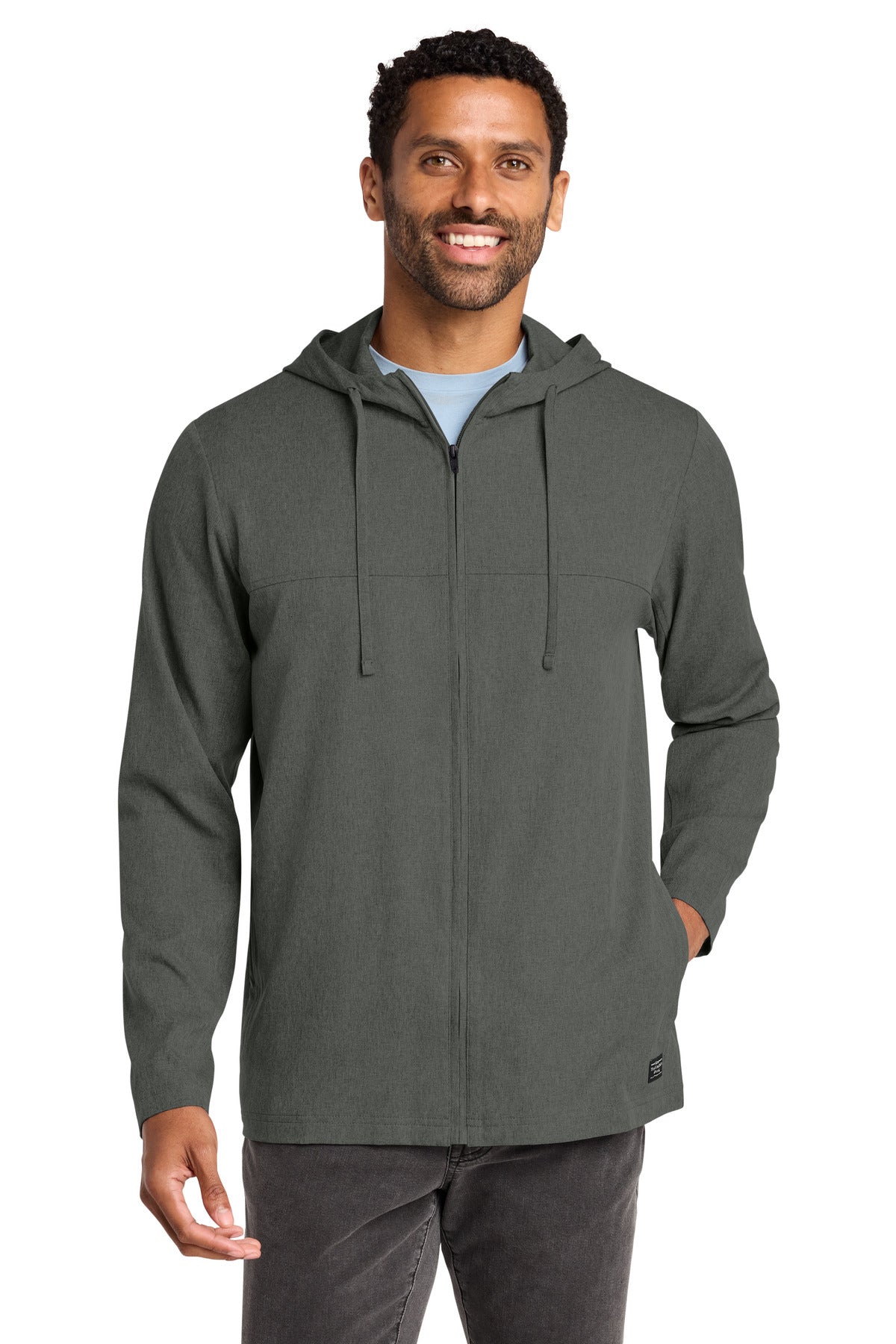 TravisMathew Balboa Hooded Full-Zip Jacket TM1MZ338 in Dark Grey Heather