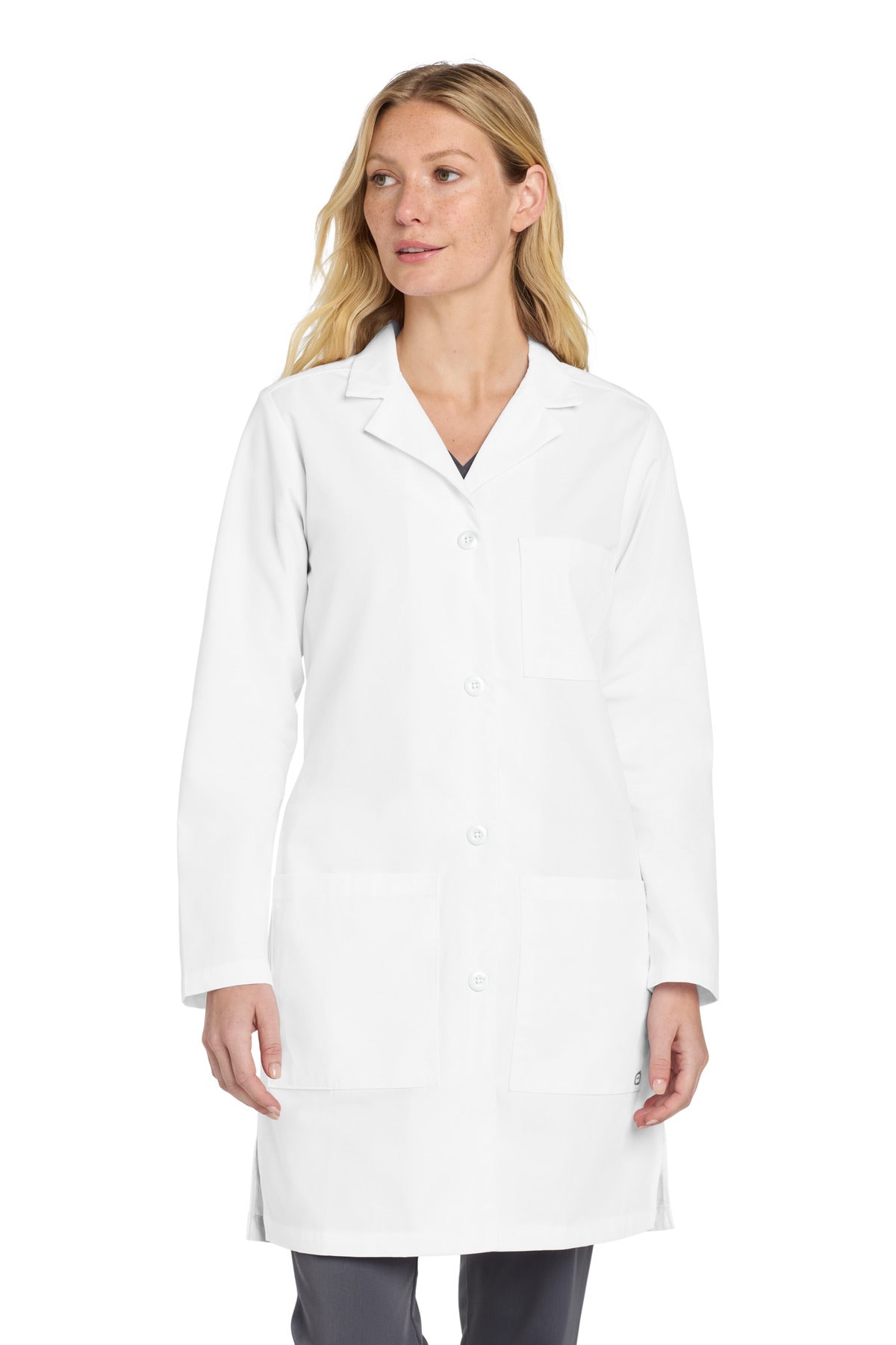 Wink Women's Long Lab Coat WW4172 in White