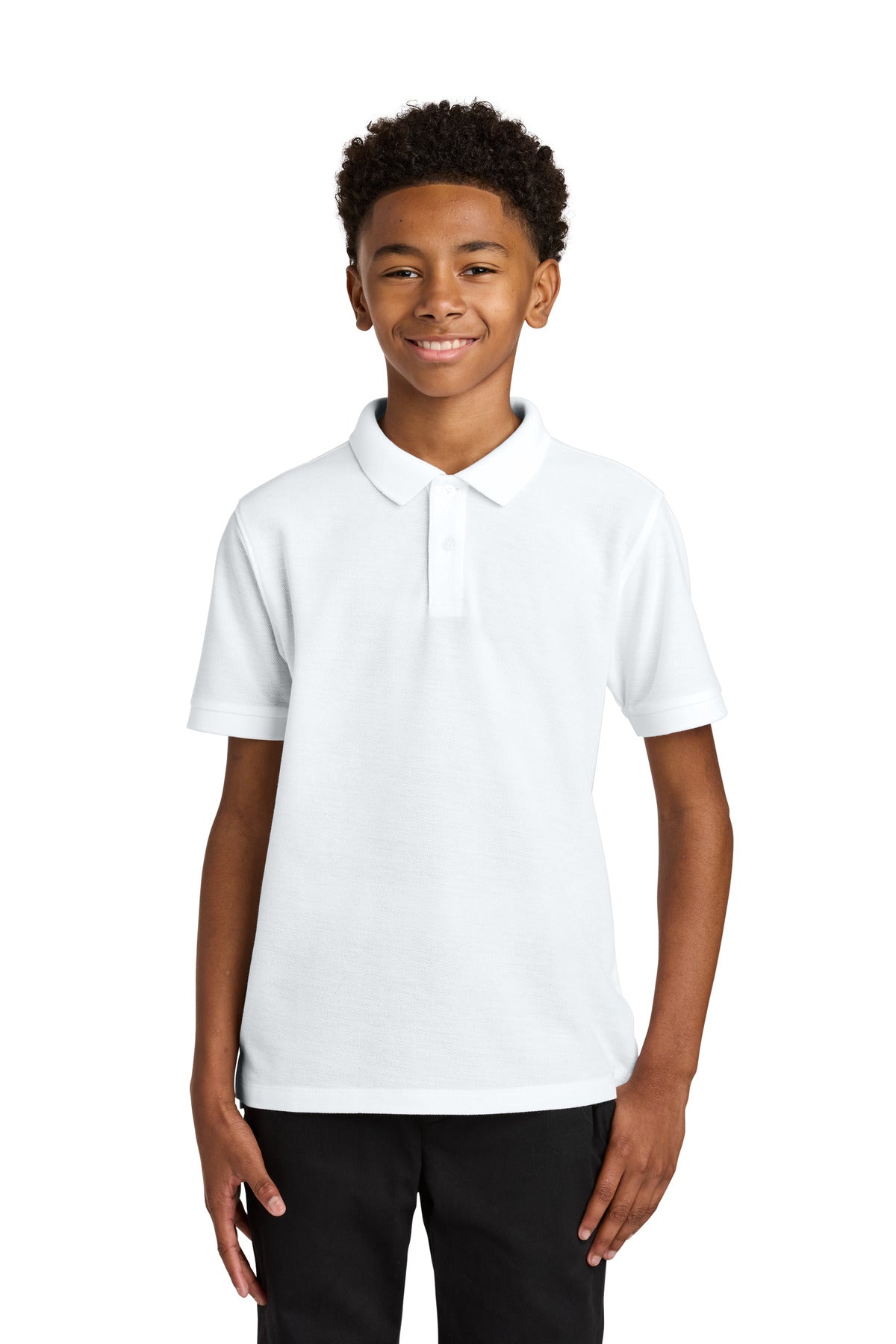 Port Authority Youth Wearever Signature Pique Polo Y200 in White
