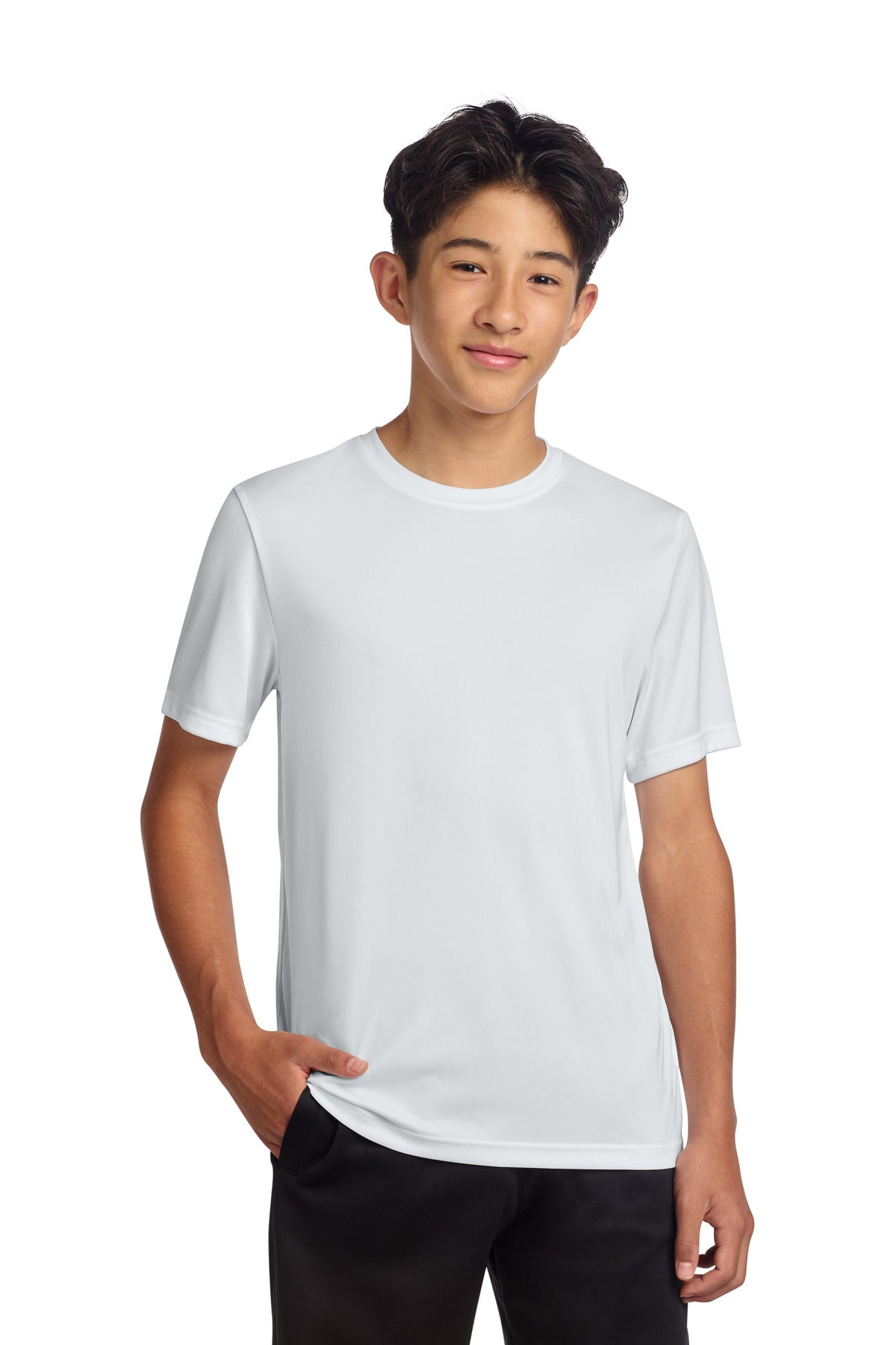 Sport-Tek Youth PosiCharge Re-Compete Tee YST720 in White
