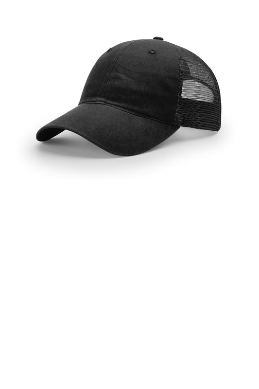 Richardson Garment Washed Trucker 111 in Black