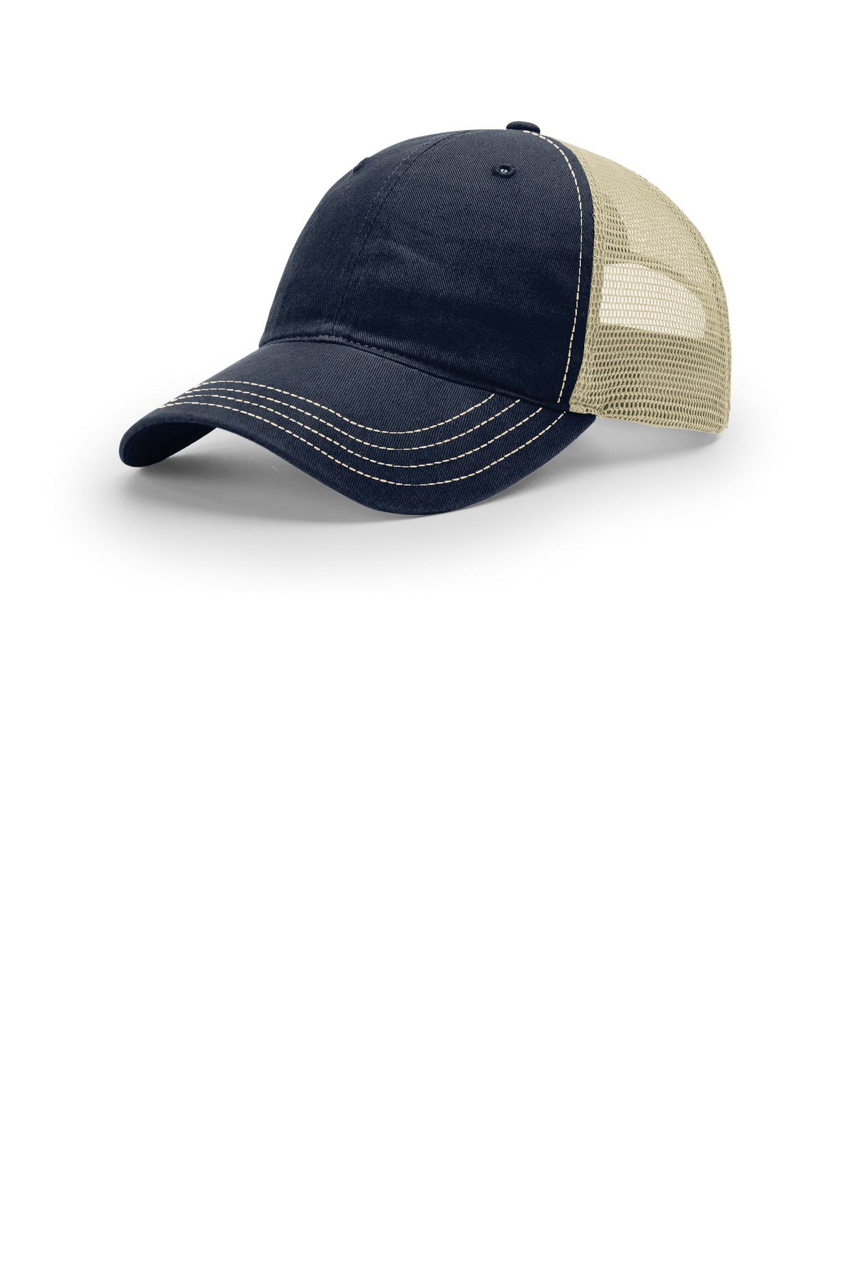 Richardson Garment Washed Trucker 111 in Navy/ Khaki