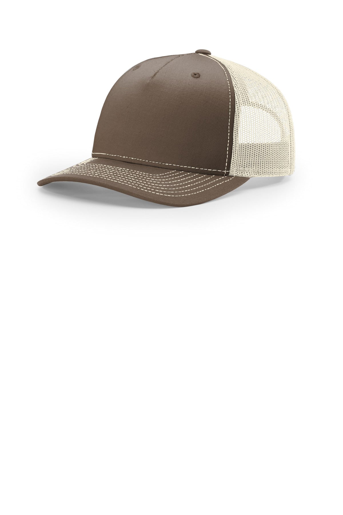 Richardson Five-Panel Trucker 112FP in Chocolate Chip/ Birch