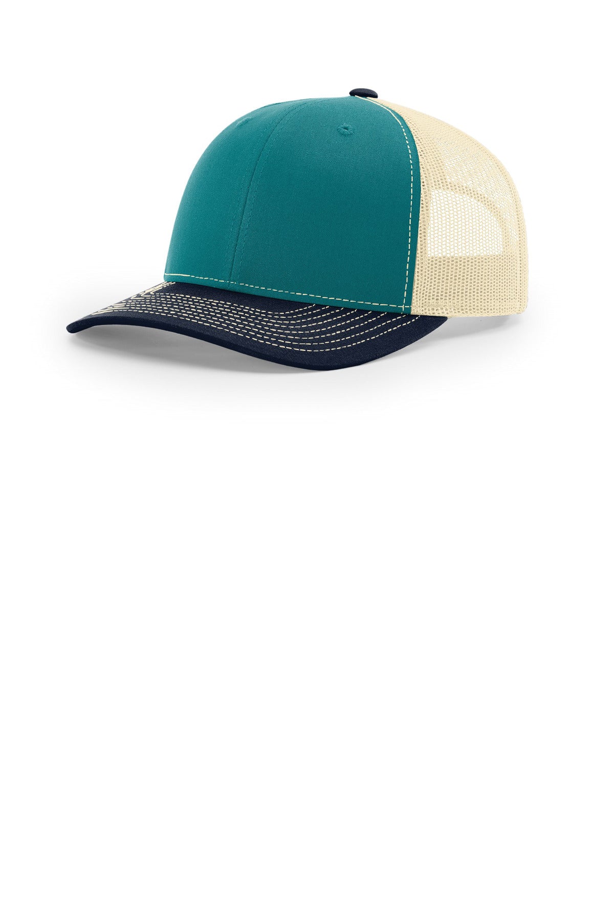 Richardson Trucker Cap 112 in Blue Teal/ Birch/ Navy