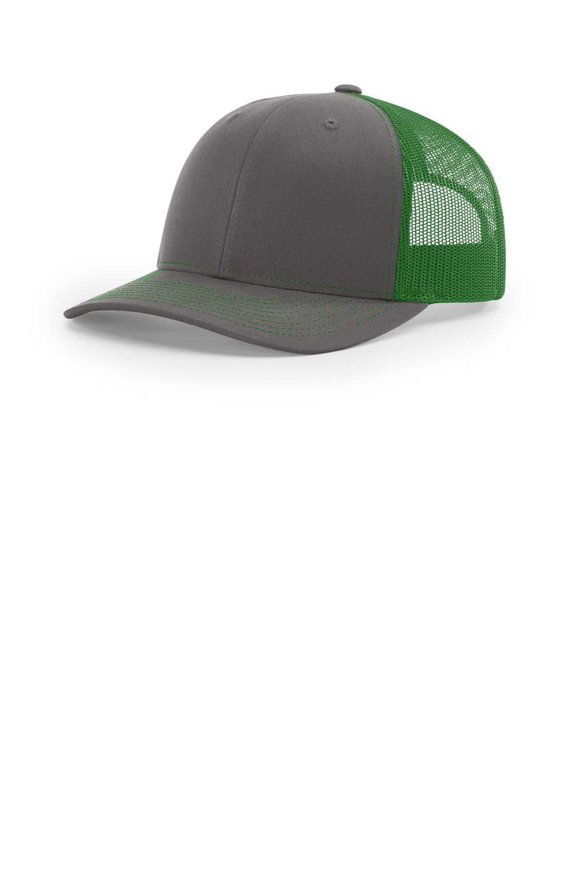 Richardson Trucker Cap 112 in Charcoal/ Kelly