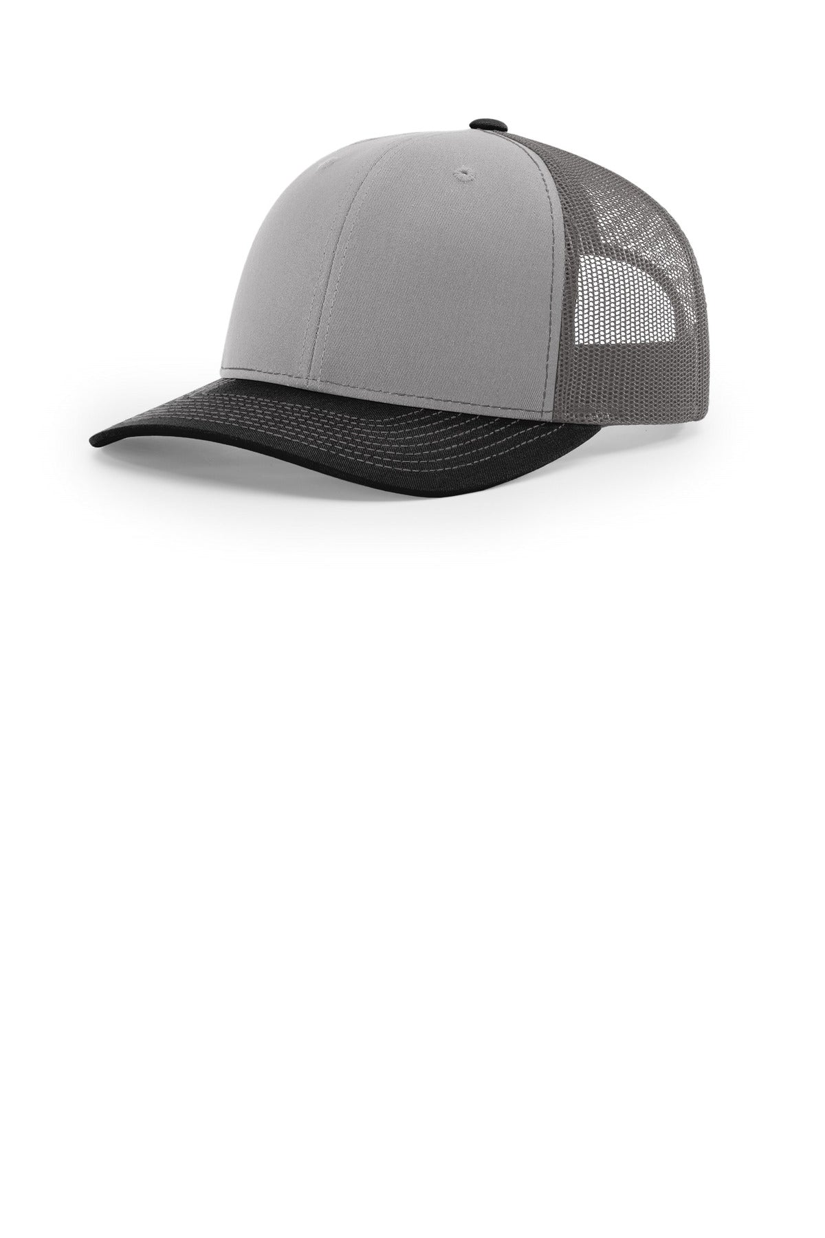 Richardson Trucker Cap 112 in Grey/ Charcoal/ Black