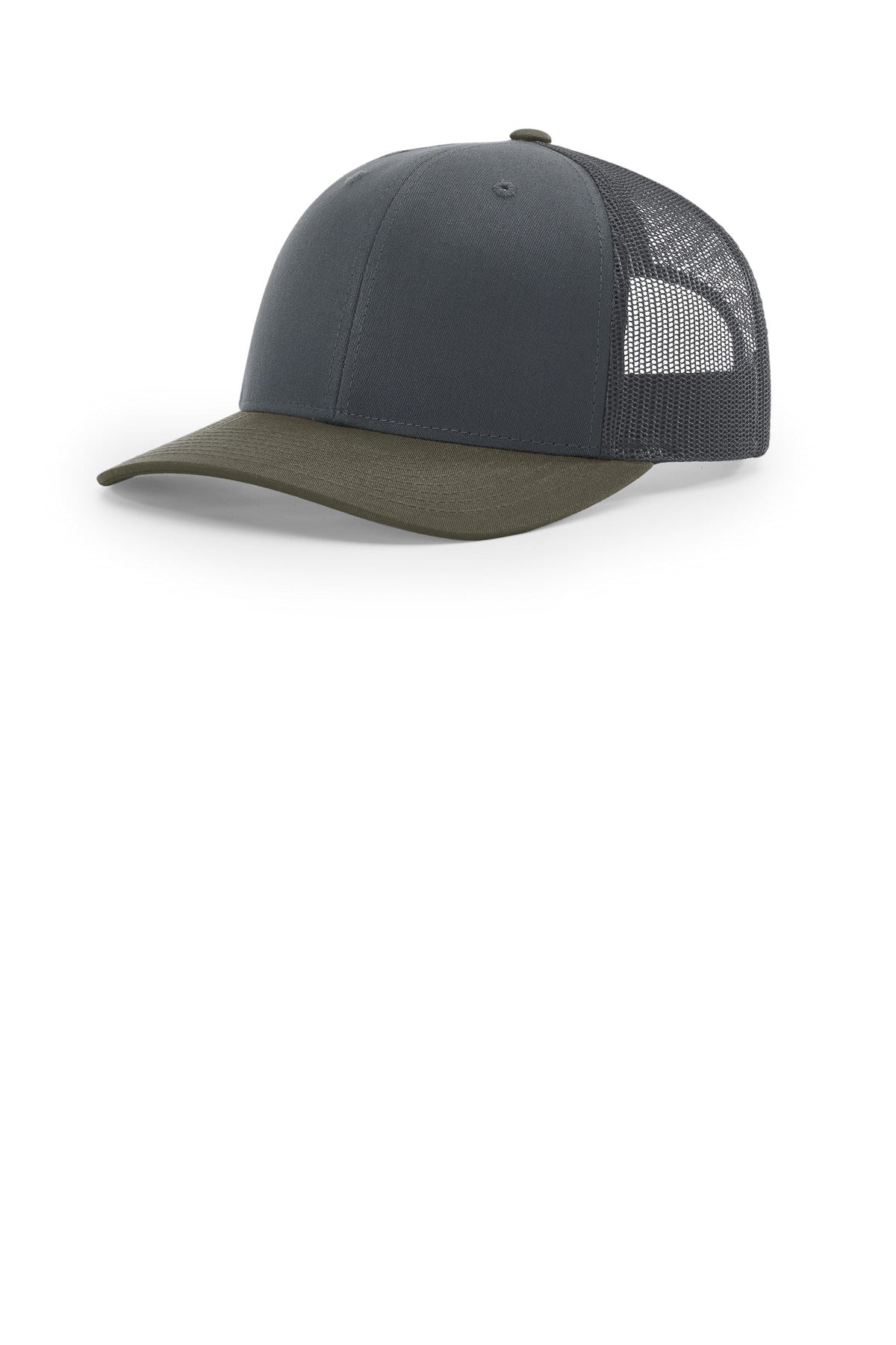 Richardson Trucker Cap 112 in Gunmetal/ Gunmetal/ Chocolate Chip