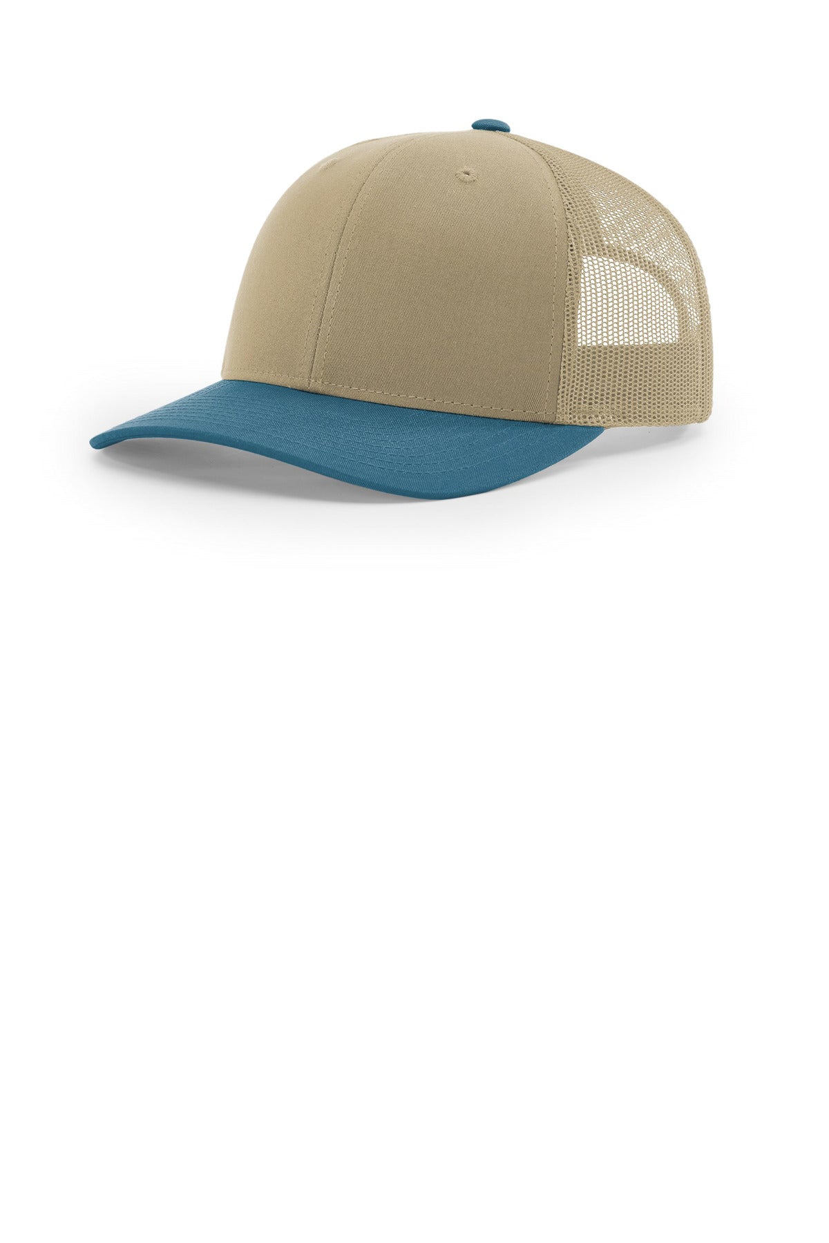 Richardson Trucker Cap 112 in Khaki/ Khaki/ Legion Blue