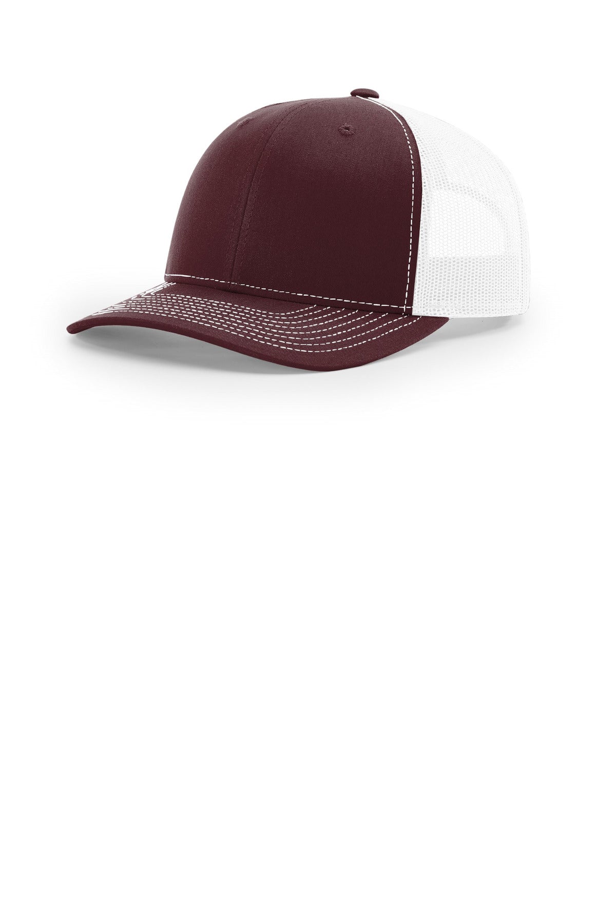 Richardson Trucker Cap 112 in Maroon/ White