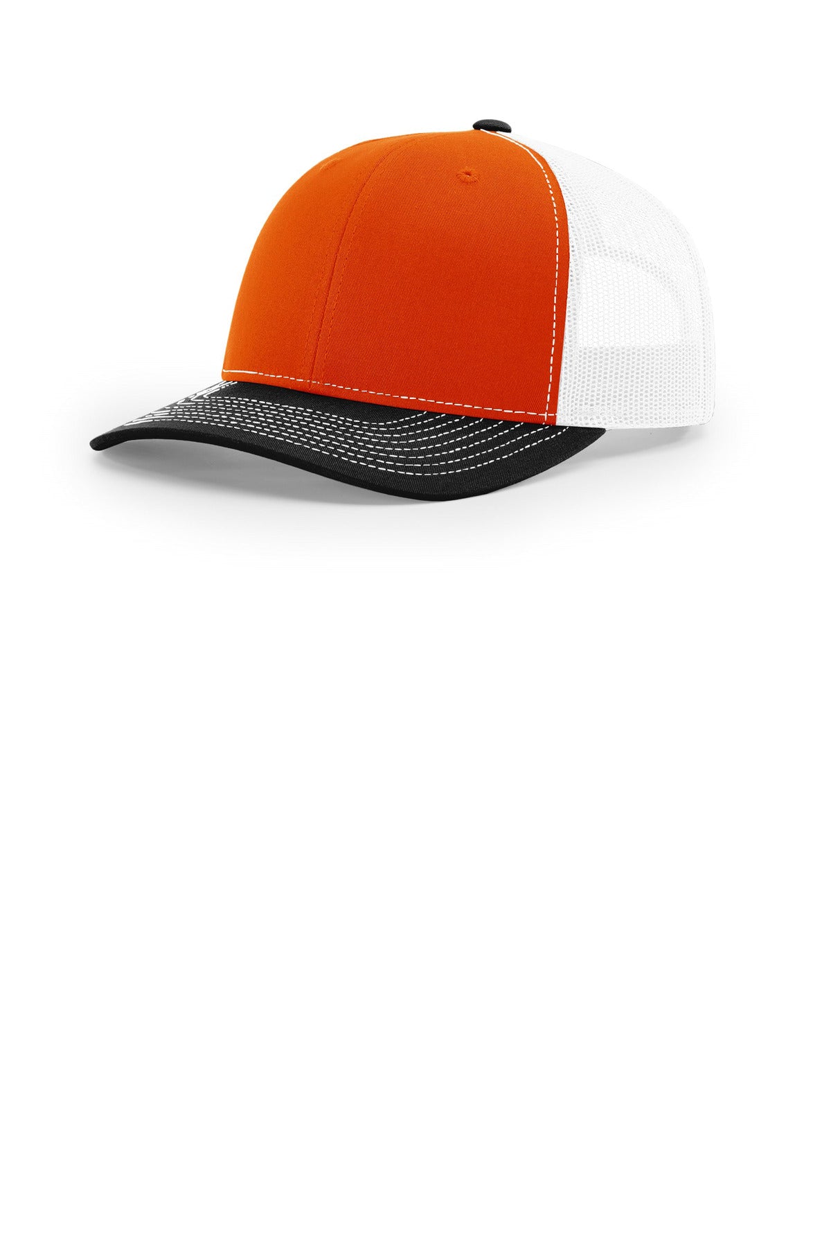 Richardson Trucker Cap 112 in Orange/ White/ Black