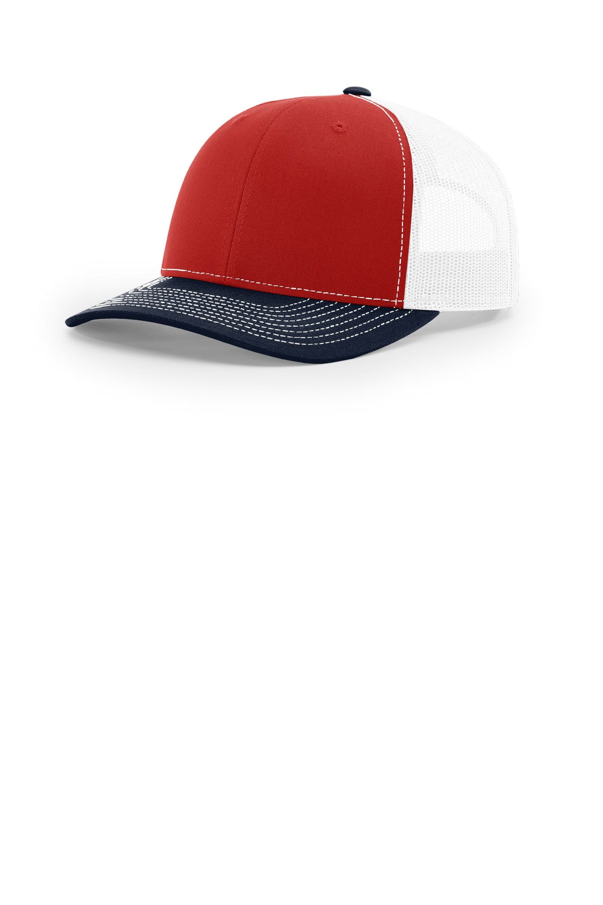 Richardson Trucker Cap 112 in Red/ White/ Navy