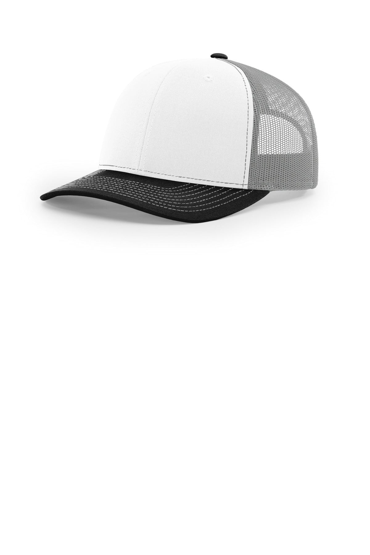 Richardson Trucker Cap 112 in White/ Aluminum/ Black