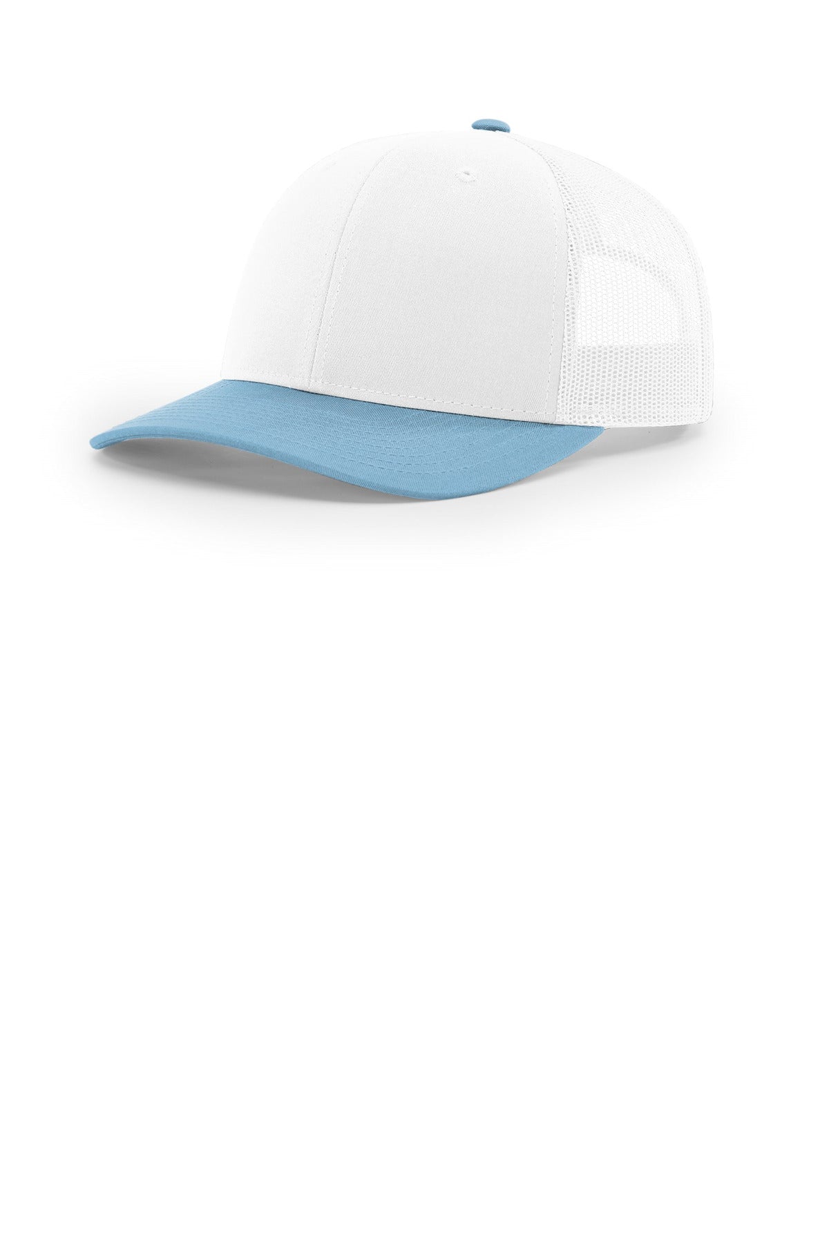 Richardson Trucker Cap 112 in White/ White/ Columbia Blue