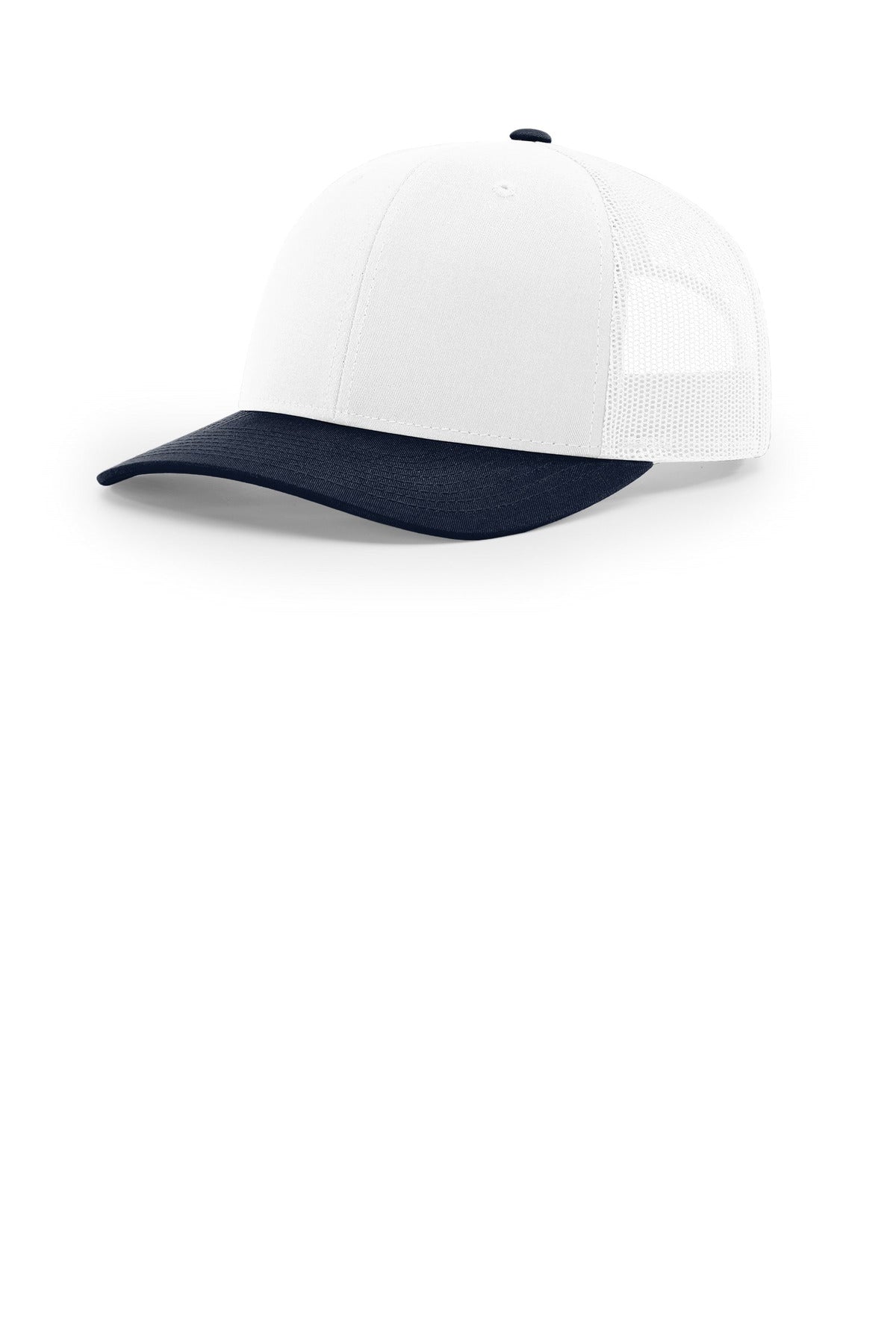 Richardson Trucker Cap 112 in White/ White/ Navy