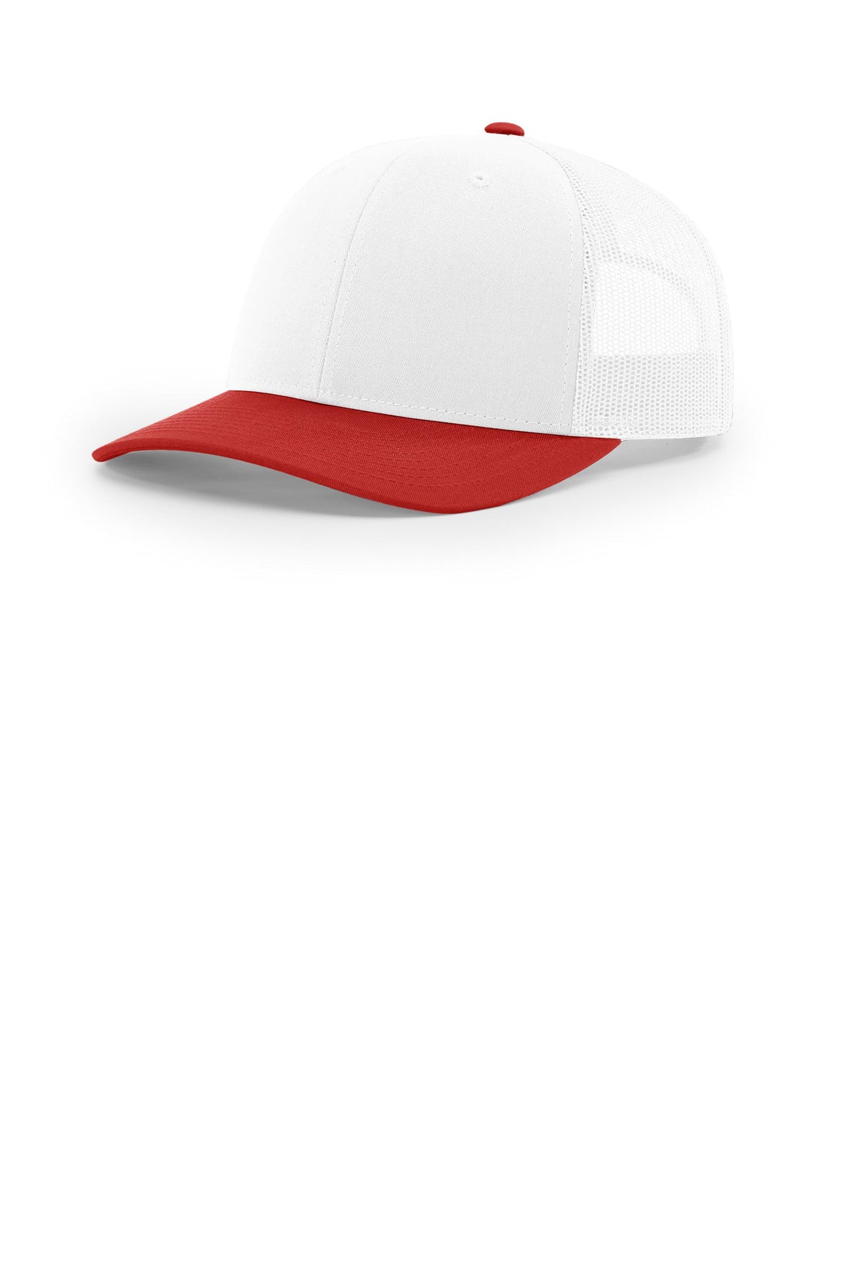 Richardson Trucker Cap 112 in White/ White/ Red