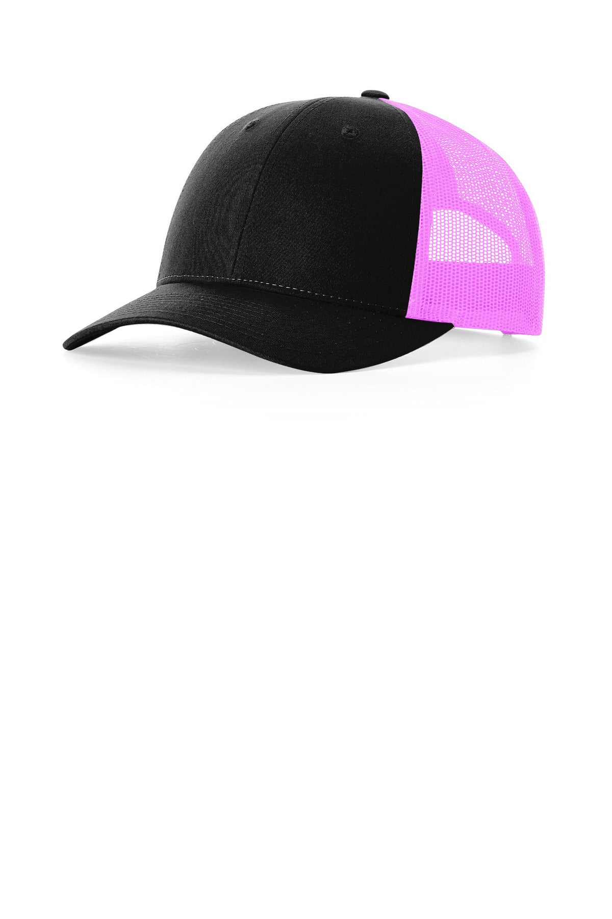 Richardson Low Pro Trucker 115 in Black/ Neon Pink