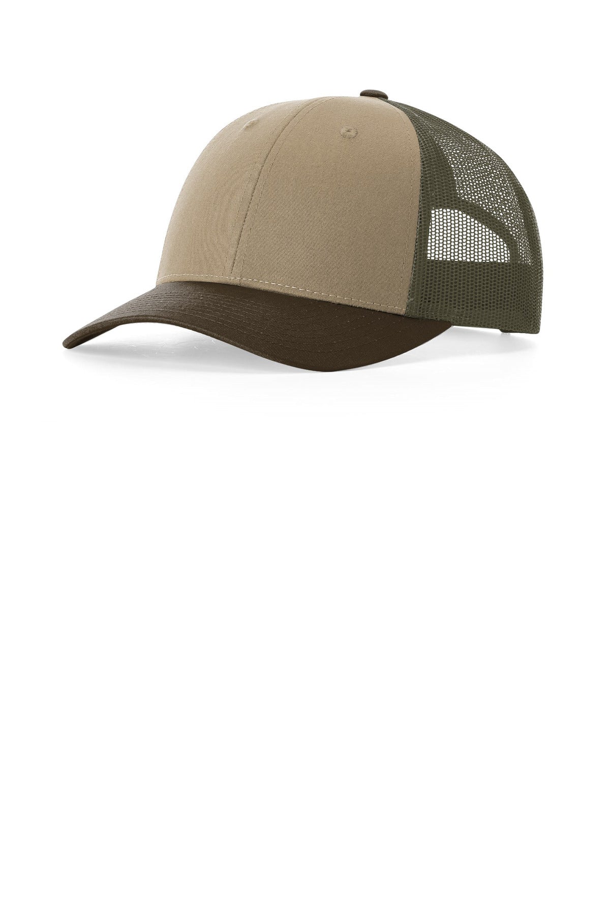 Richardson Low Pro Trucker 115 in Tan/ Loden/ Brown