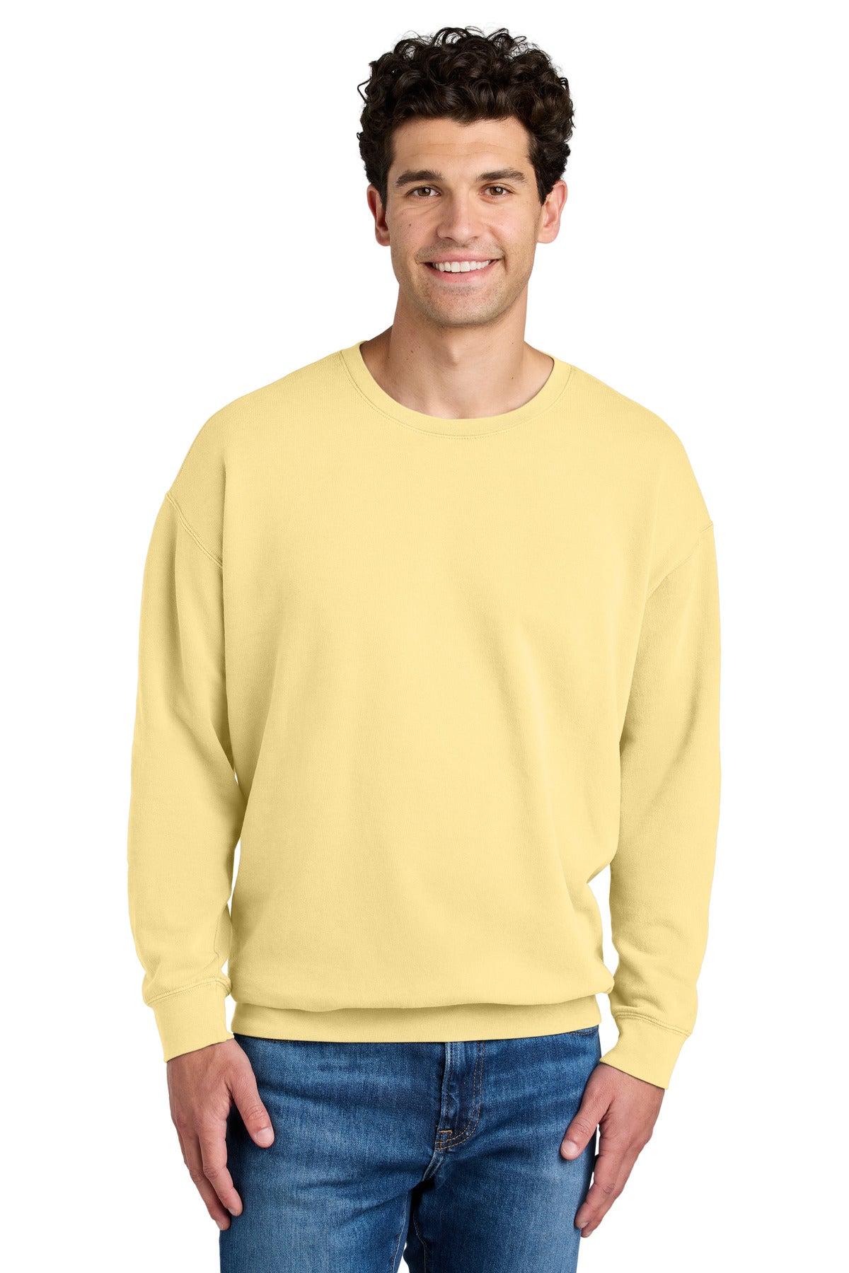 Comfort Colors Lightweight Crewneck Sweatshirt 1466 in Butter