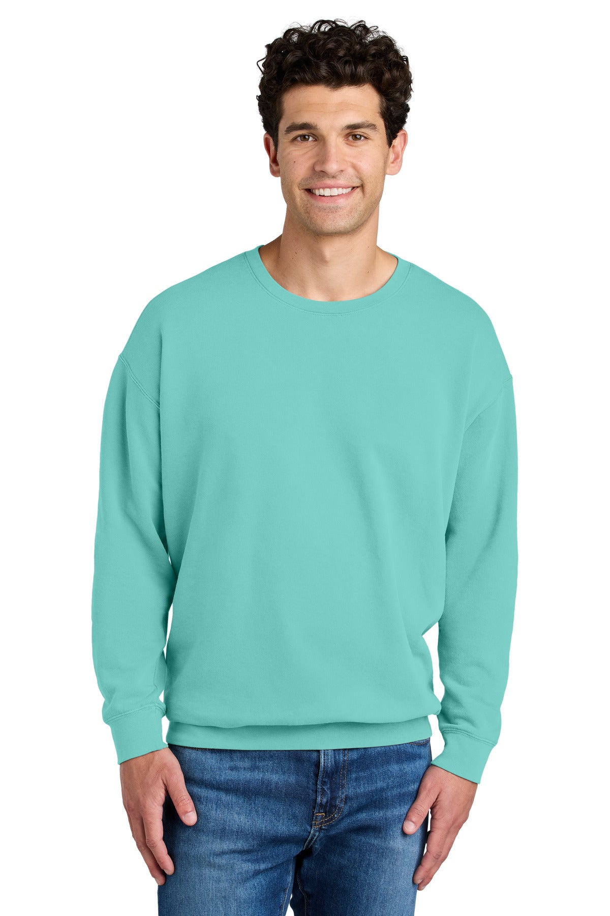 Comfort Colors Lightweight Crewneck Sweatshirt 1466 in Chalky Mint