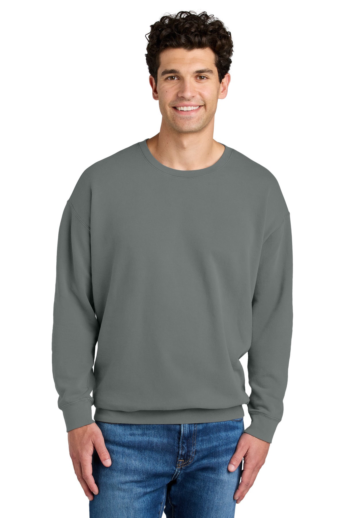 Comfort Colors Lightweight Crewneck Sweatshirt 1466 in Grey