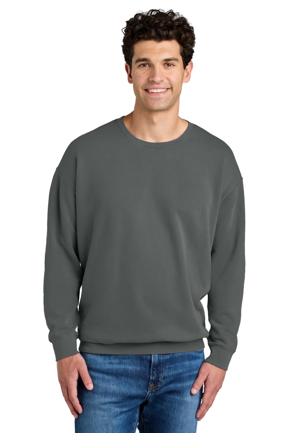 Comfort Colors Lightweight Crewneck Sweatshirt 1466 in Pepper