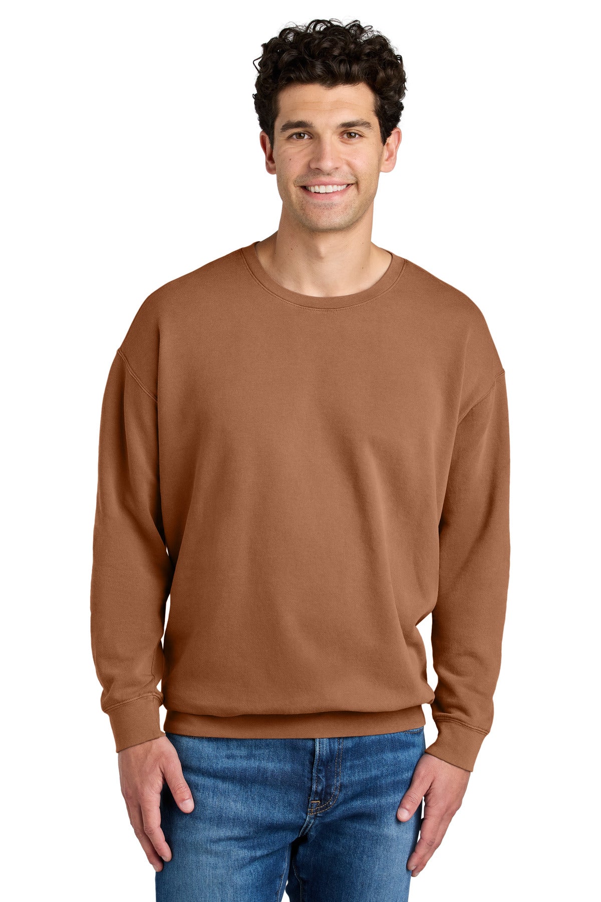 Comfort Colors Lightweight Crewneck Sweatshirt 1466 in Yam