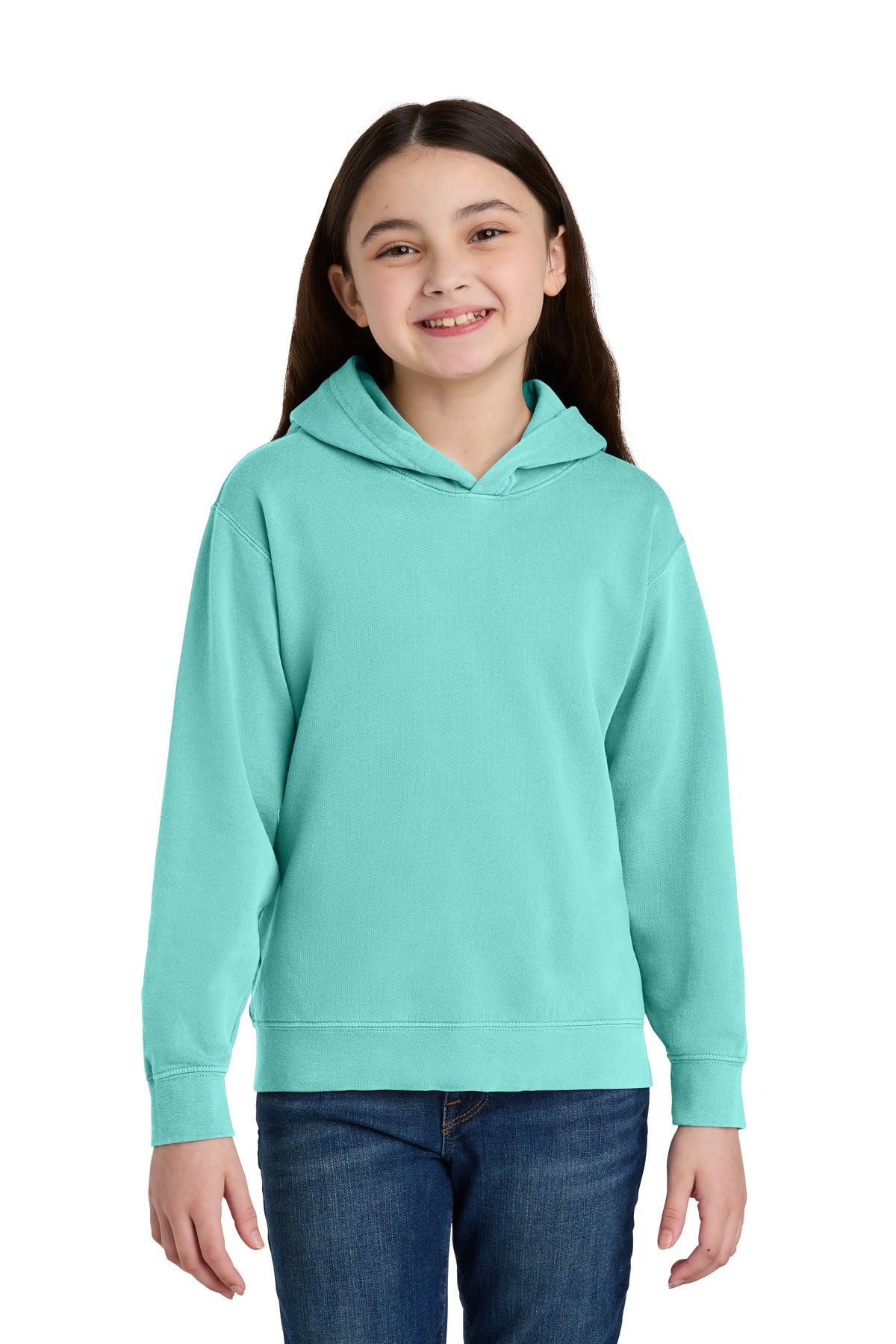 Comfort Colors Youth Lightweight Hooded Sweatshirt 1467Y in Chalky Mint