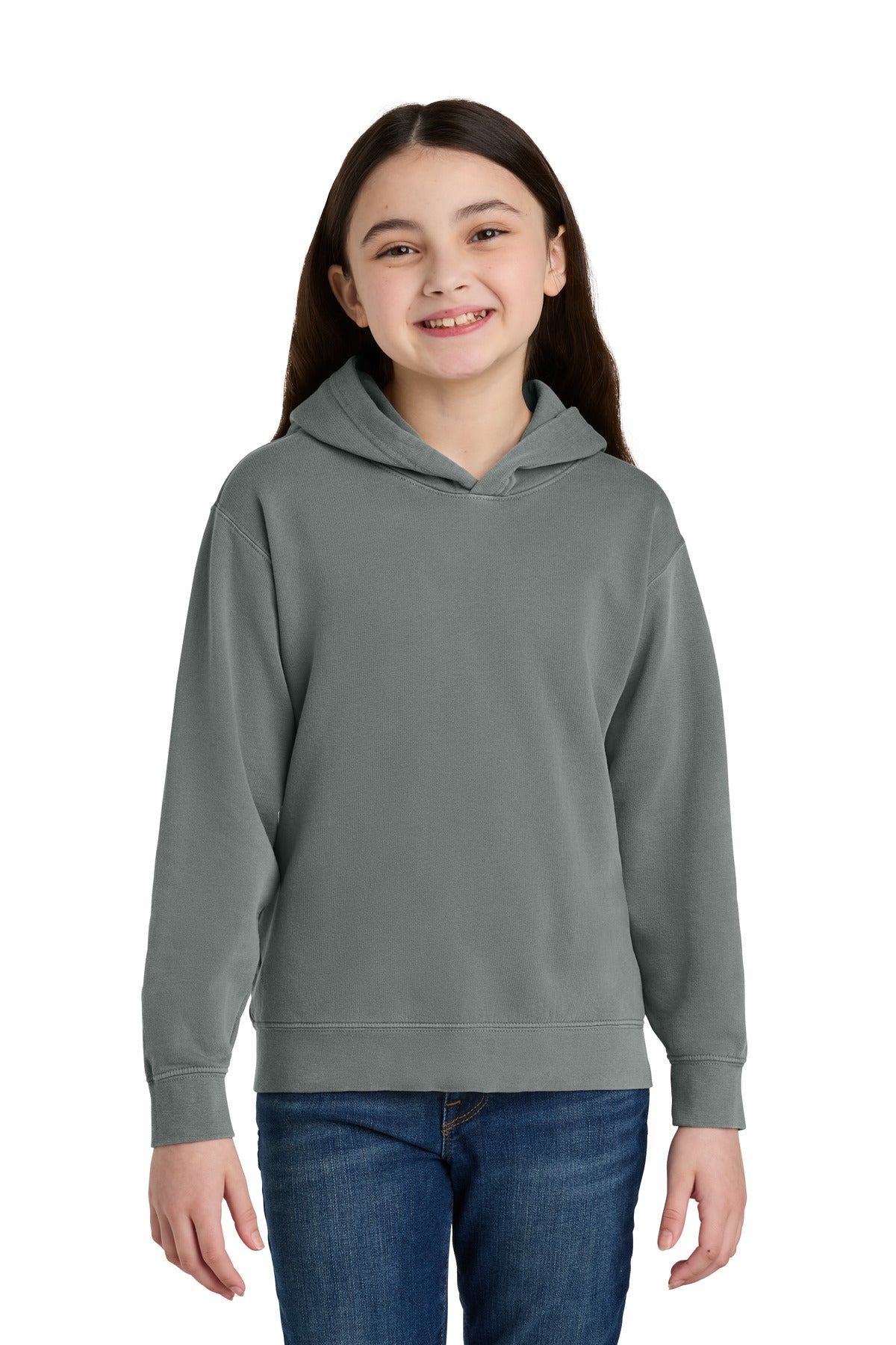 Comfort Colors Youth Lightweight Hooded Sweatshirt 1467Y in Grey
