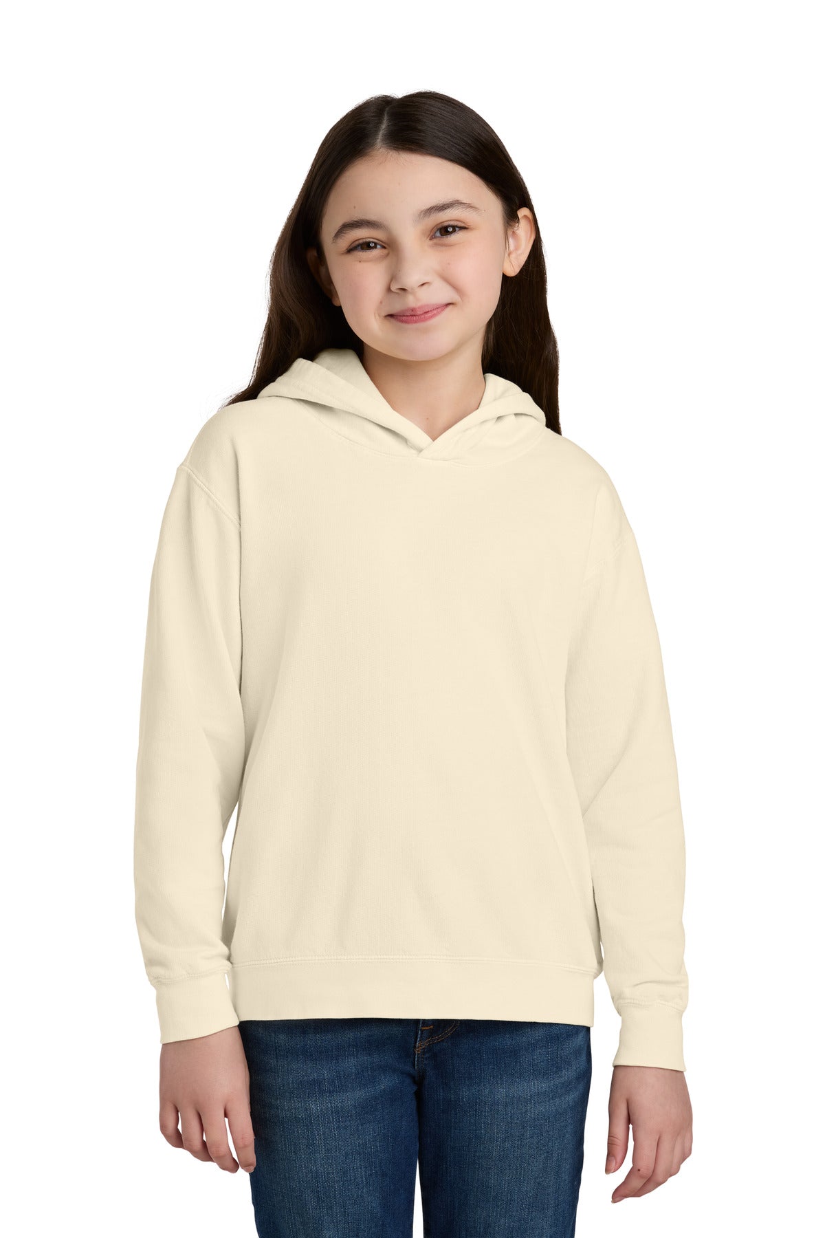 Comfort Colors Youth Lightweight Hooded Sweatshirt 1467Y in Ivory