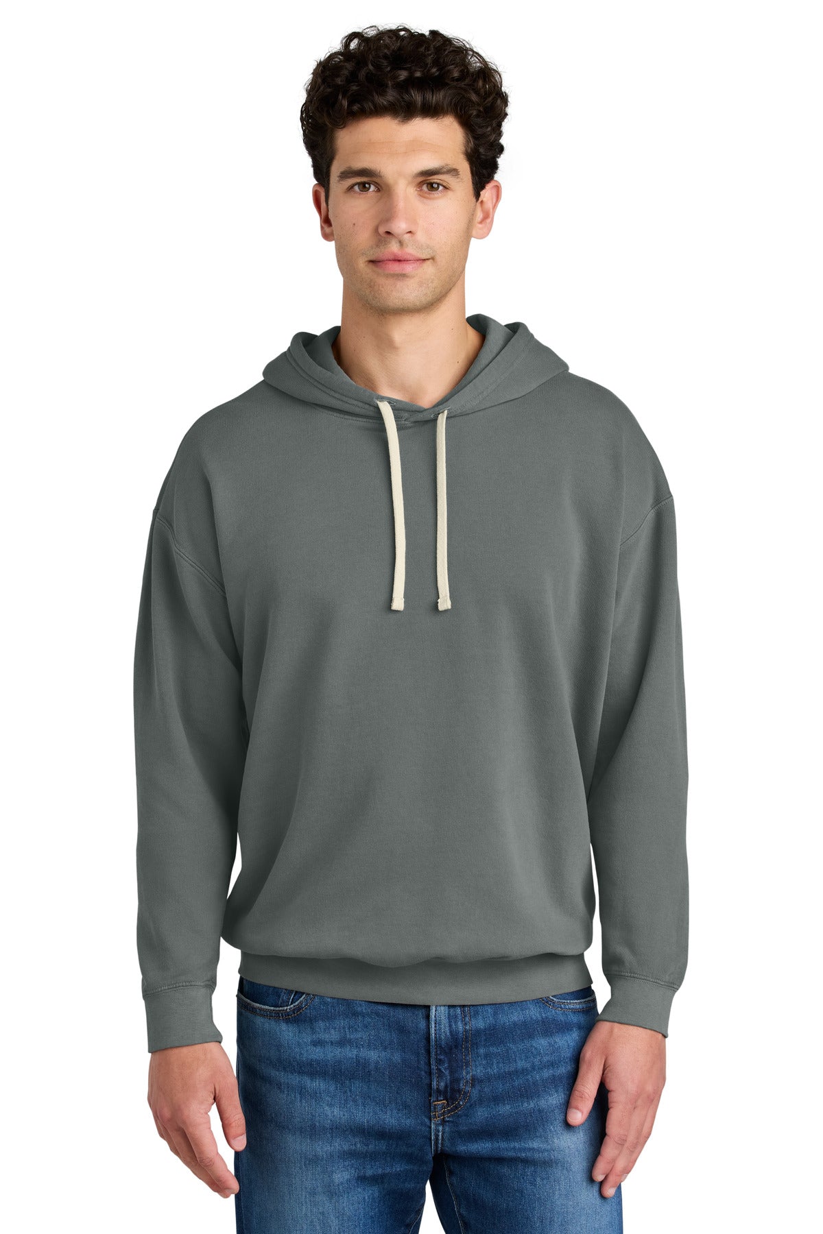 Comfort Colors Lightweight Hooded Sweatshirt 1467 in Grey