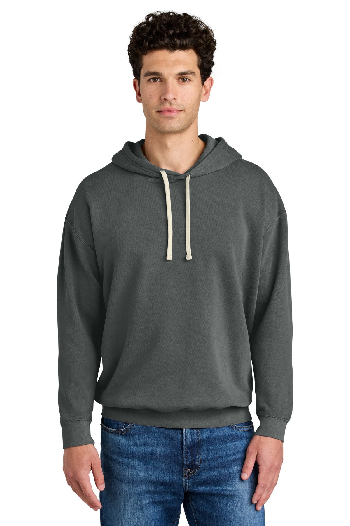 Comfort Colors Lightweight Hooded Sweatshirt 1467 in Pepper