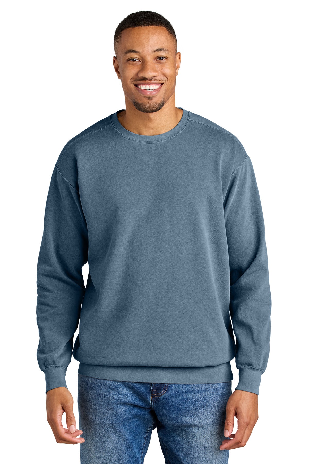 COMFORT COLORS  Ring Spun Crewneck Sweatshirt. 1566 in Blue Jean