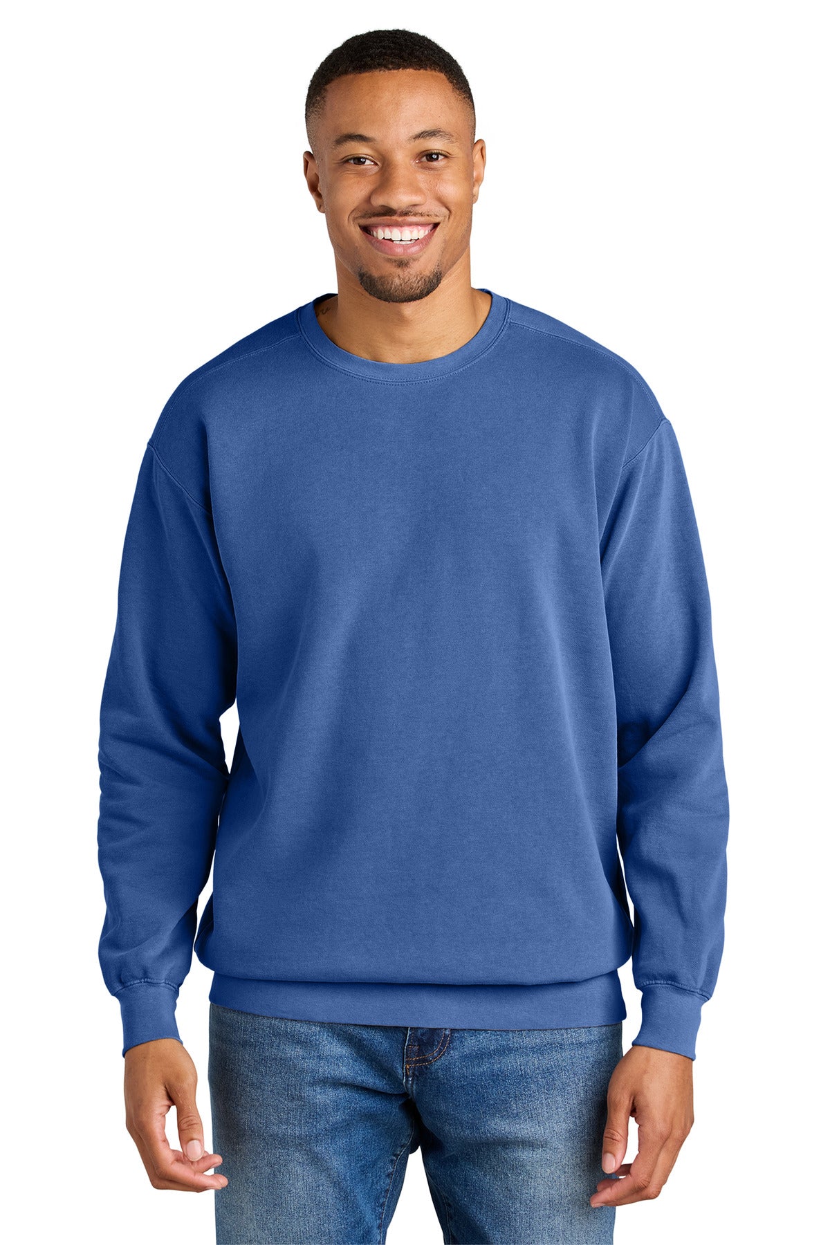 COMFORT COLORS  Ring Spun Crewneck Sweatshirt. 1566 in Flo Blue