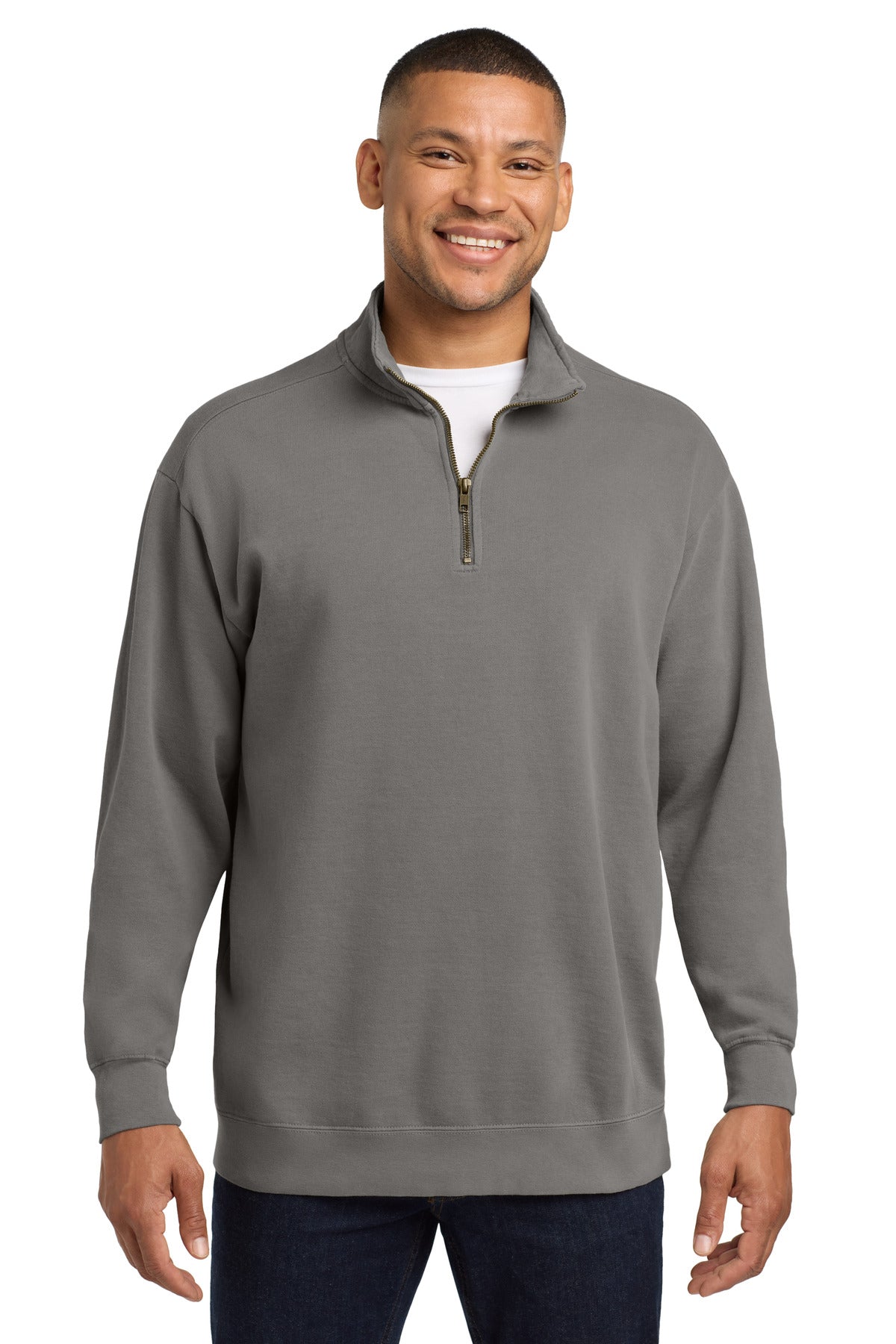COMFORT COLORS  Ring Spun 1/4-Zip Sweatshirt. 1580 in Grey