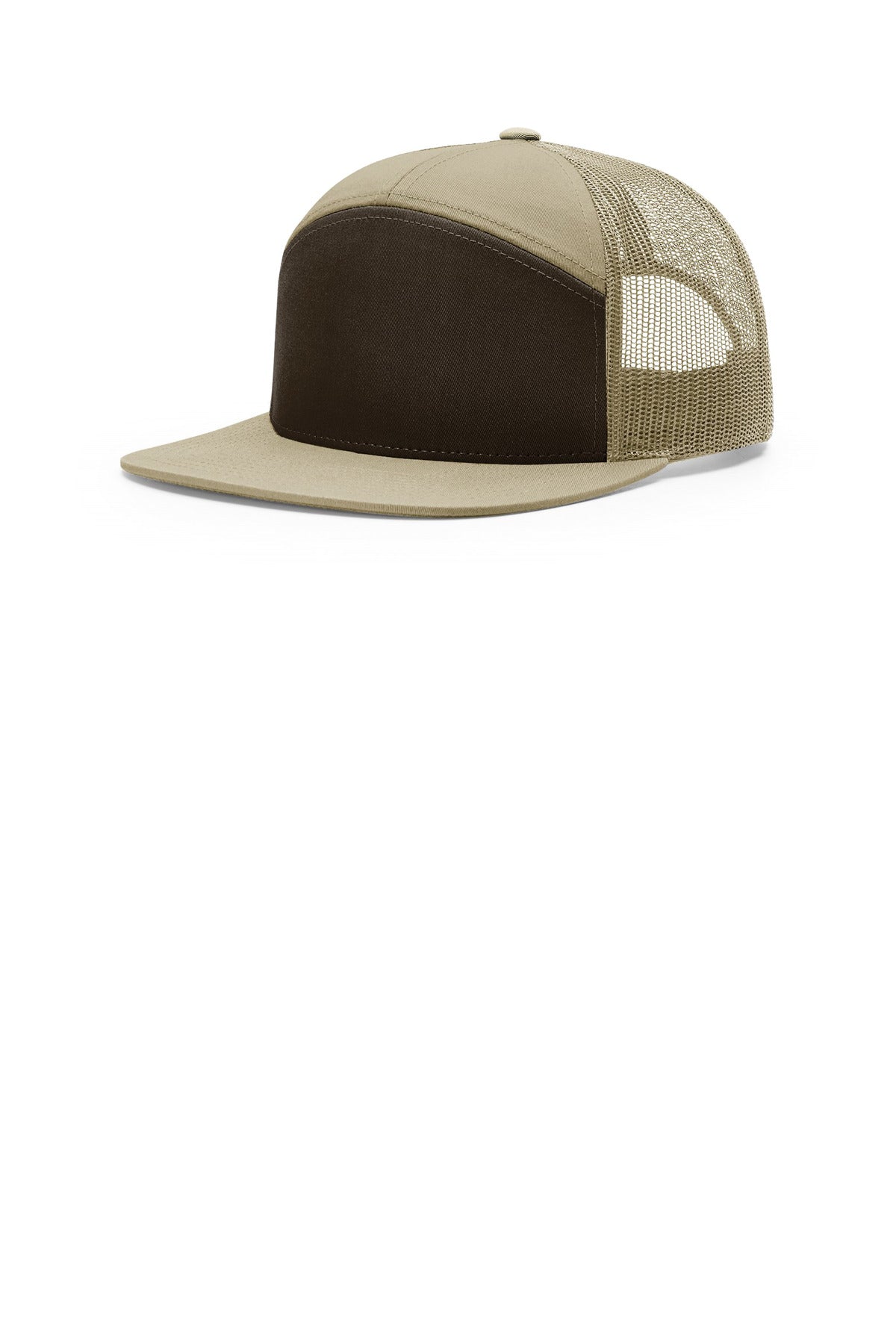 Richardson 7-Panel Trucker 168 in Brown/ Khaki/ Khaki