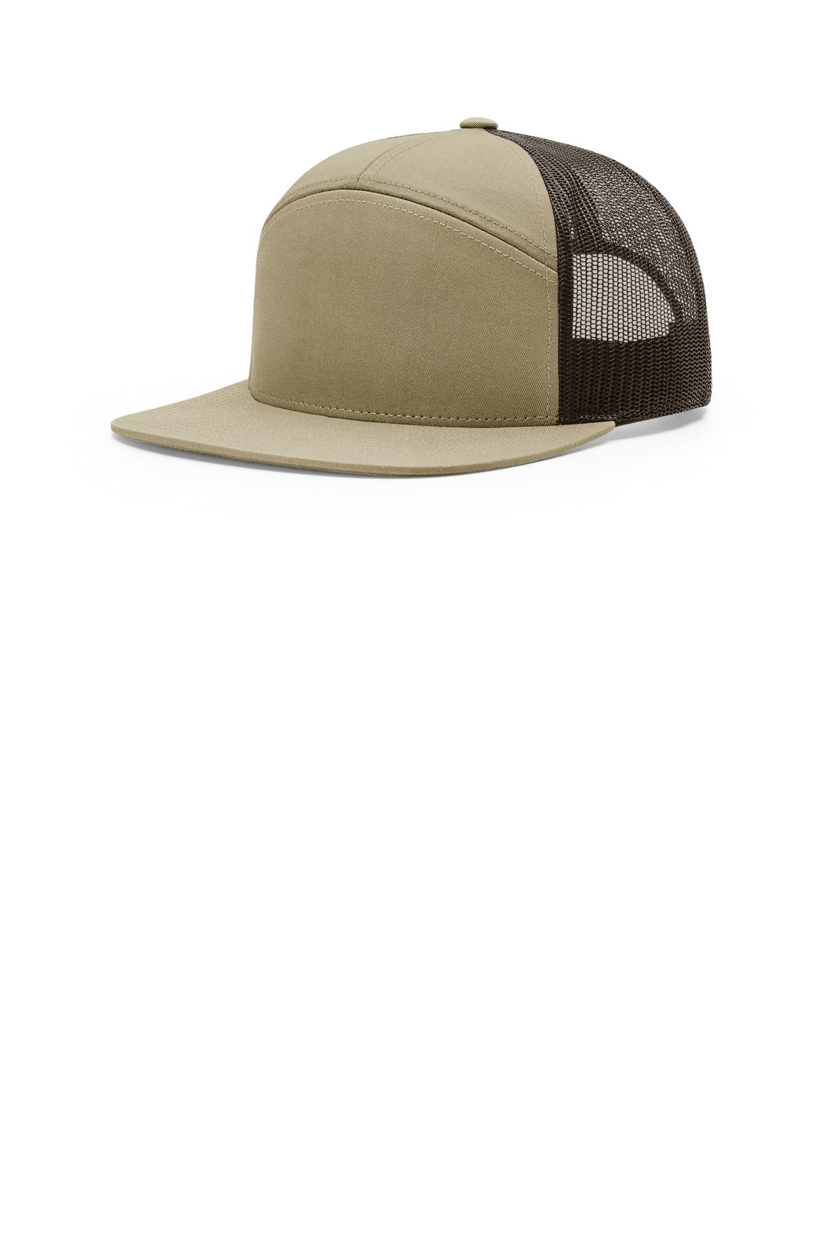 Richardson 7-Panel Trucker 168 in Pale Khaki/ Brown