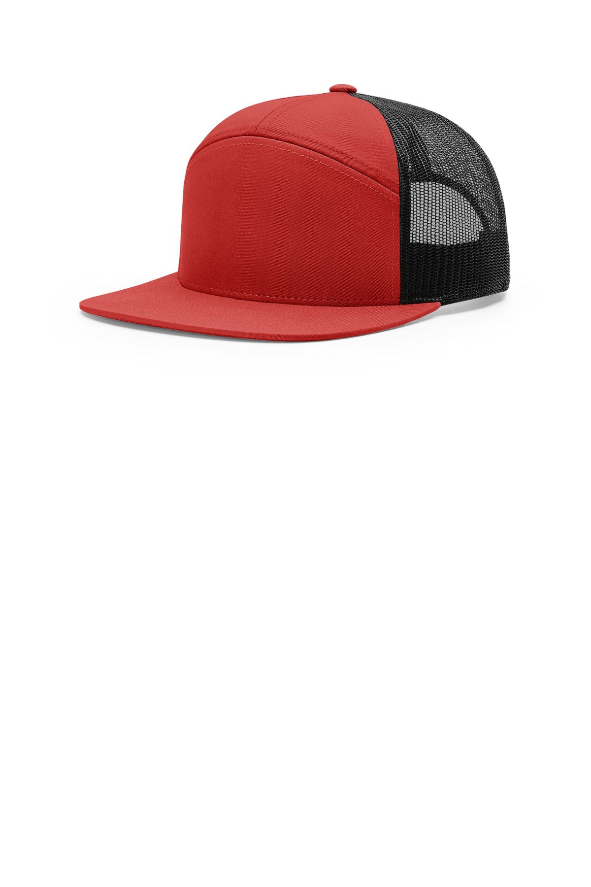 Richardson 7-Panel Trucker 168 in Red/ Black