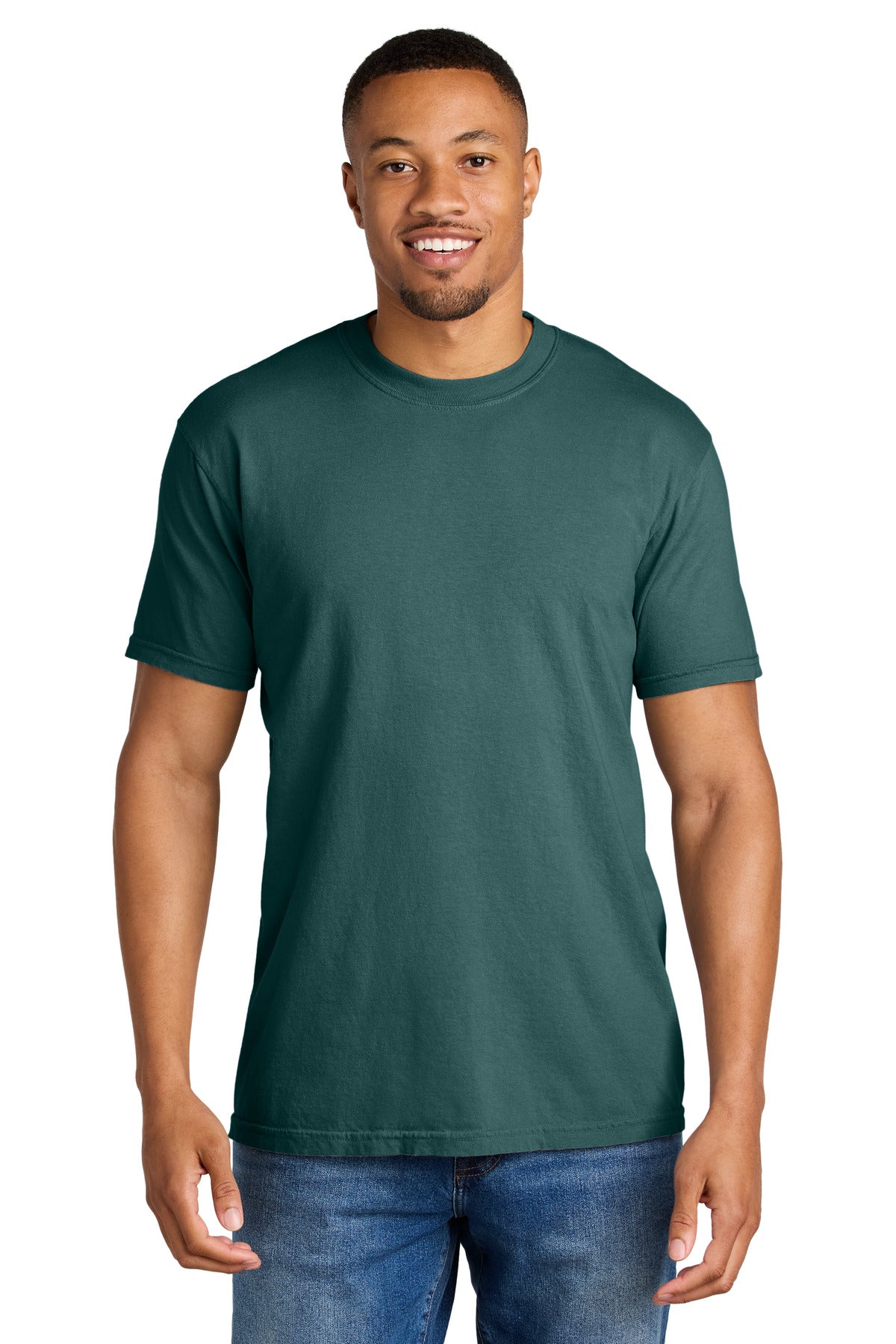 COMFORT COLORS  Heavyweight Ring Spun Tee. 1717 in Blue Spruce