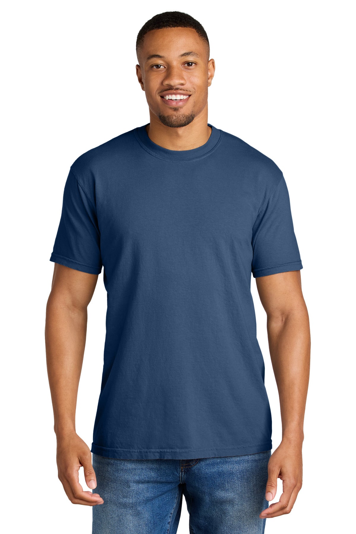 COMFORT COLORS  Heavyweight Ring Spun Tee. 1717 in China Blue