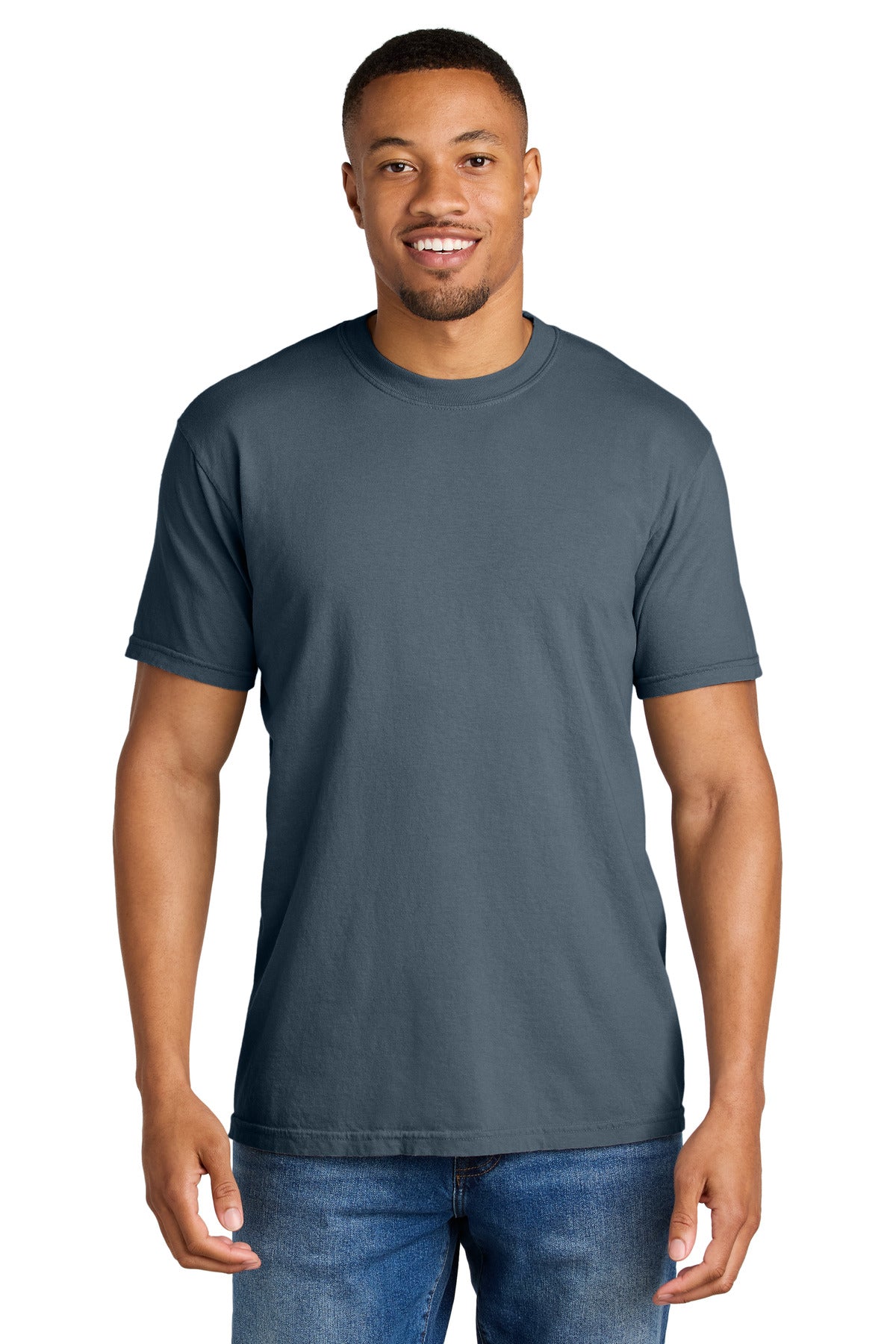 COMFORT COLORS  Heavyweight Ring Spun Tee. 1717 in Denim