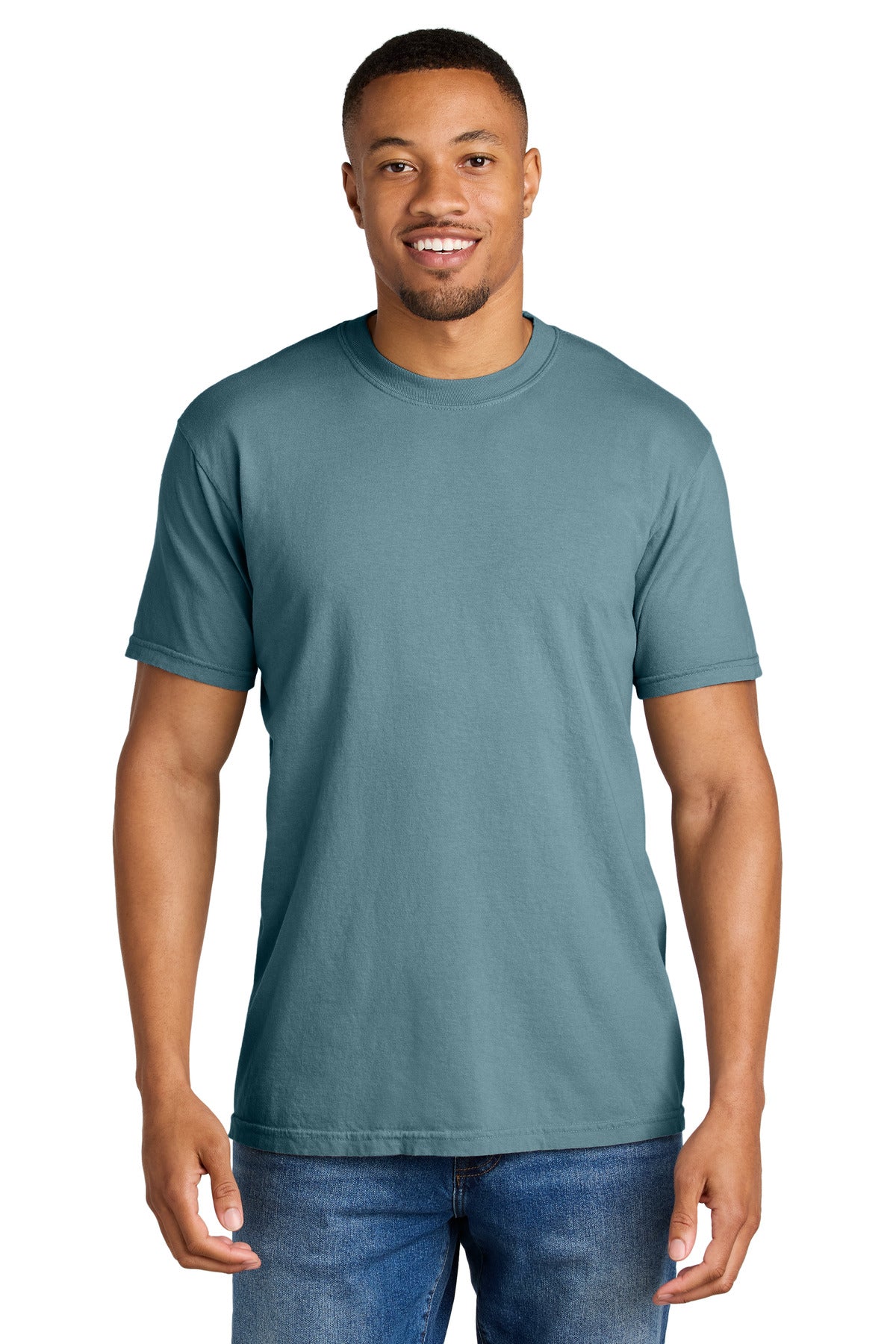 COMFORT COLORS  Heavyweight Ring Spun Tee. 1717 in Ice Blue