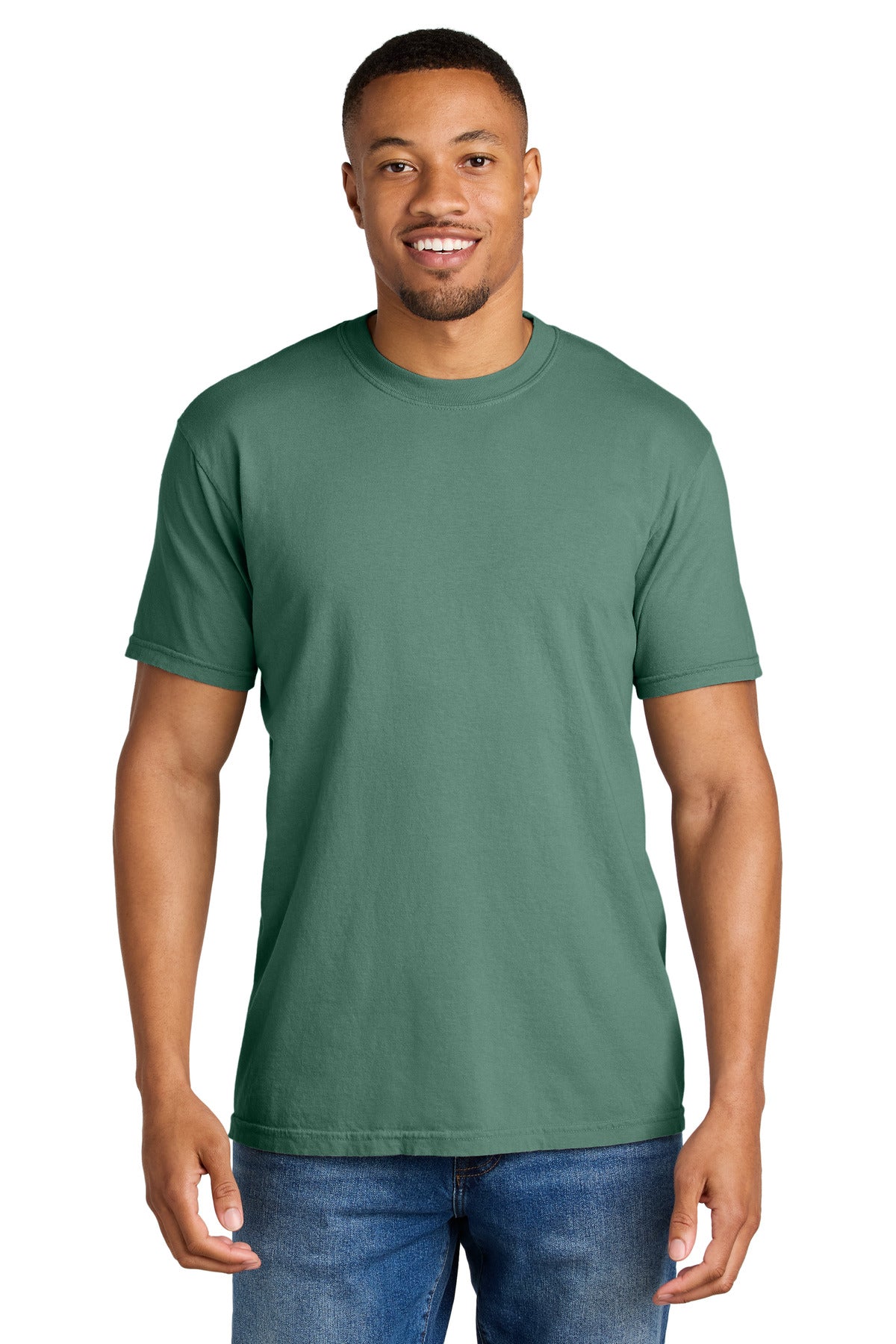 COMFORT COLORS  Heavyweight Ring Spun Tee. 1717 in Light Green