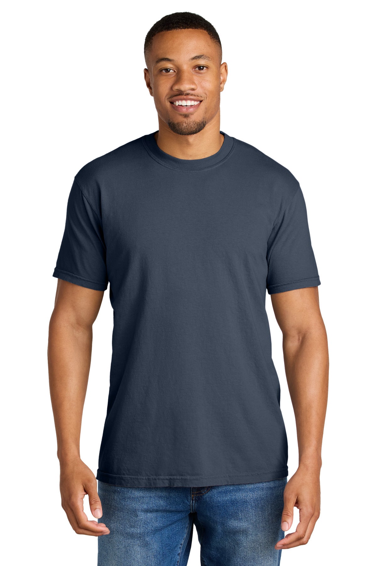 COMFORT COLORS  Heavyweight Ring Spun Tee. 1717 in Navy