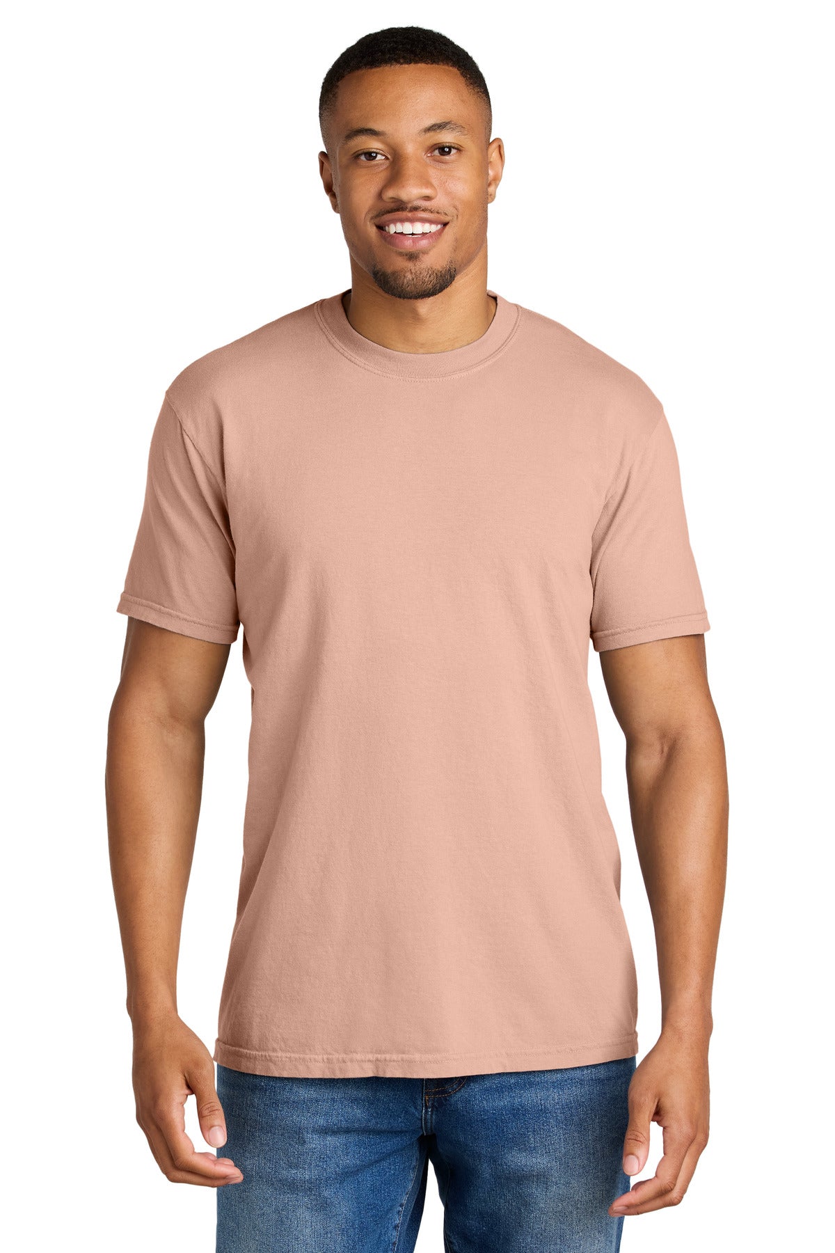 COMFORT COLORS  Heavyweight Ring Spun Tee. 1717 in Peachy