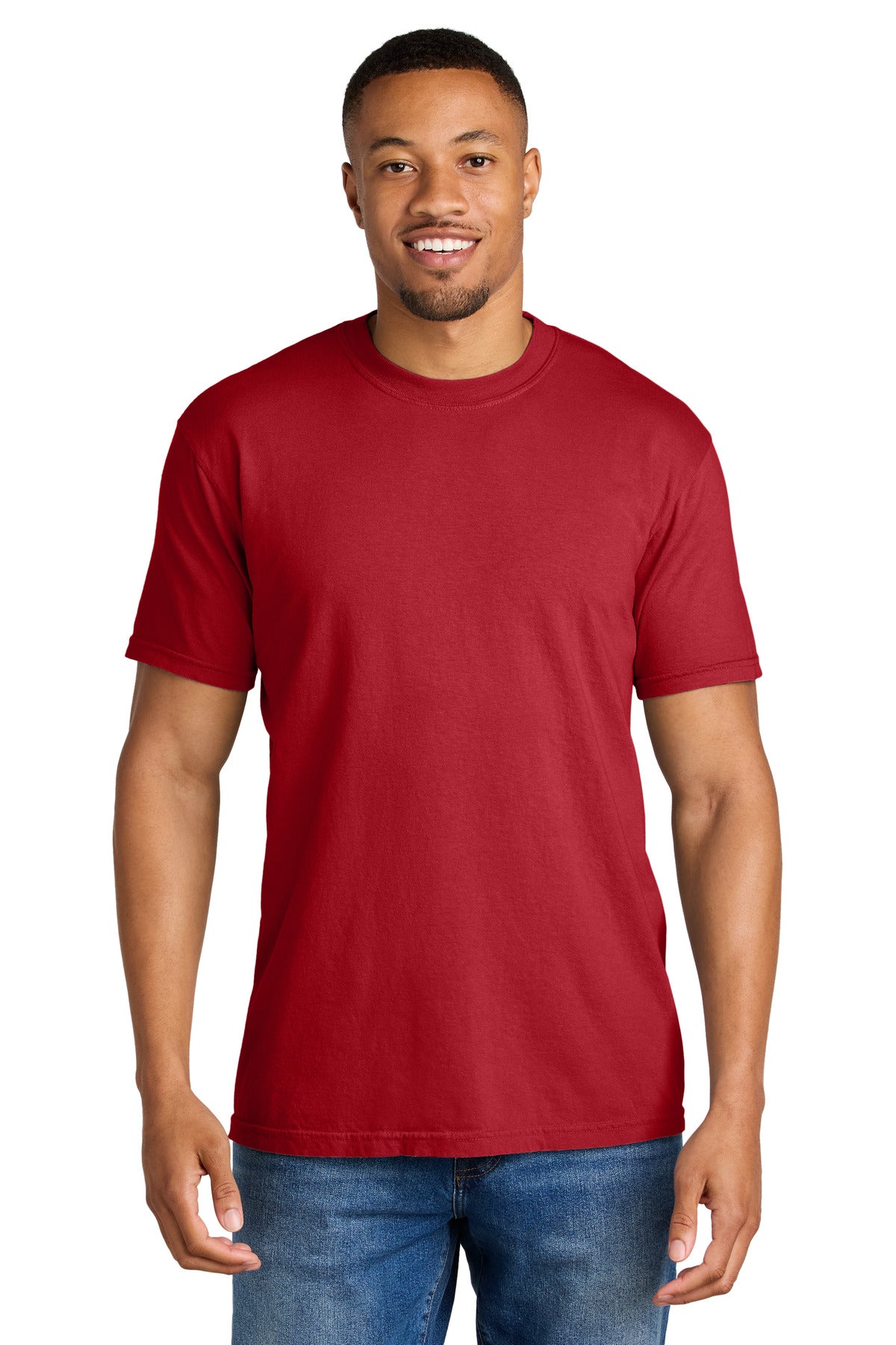 COMFORT COLORS  Heavyweight Ring Spun Tee. 1717 in Red
